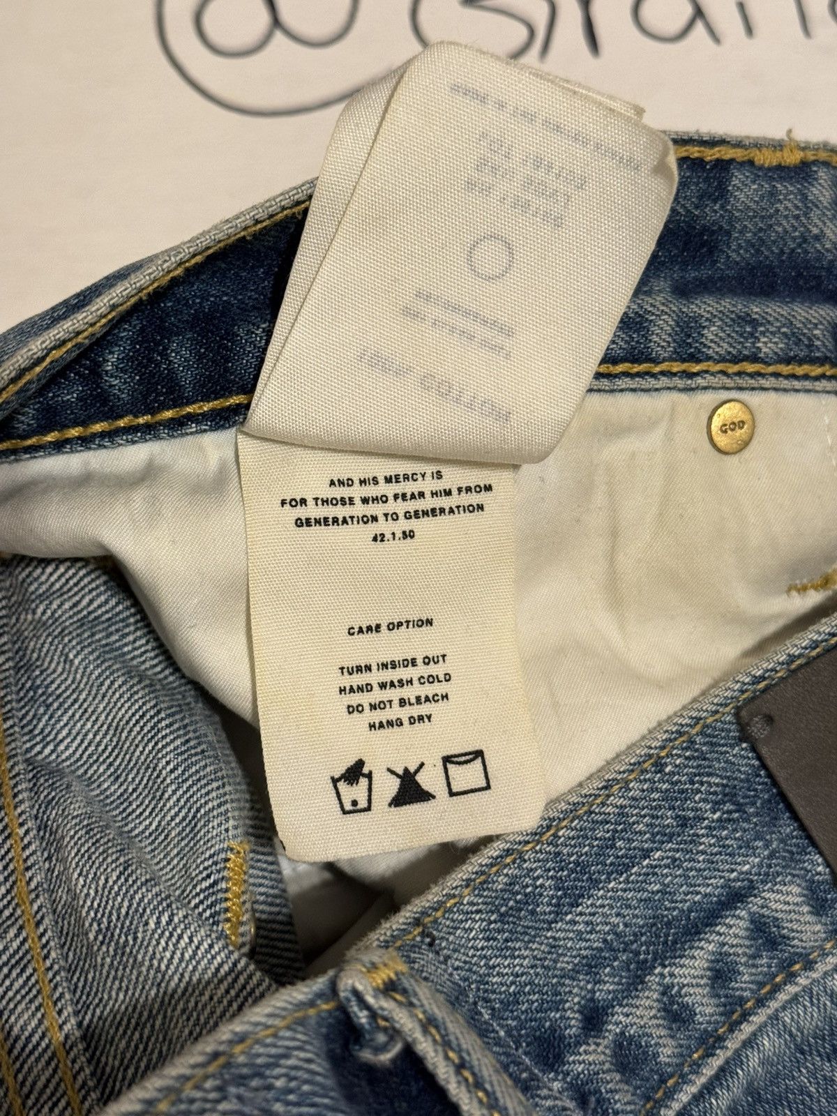 Fear of God 🔥Fear of God Fifth Collection Indigo Selvedge Jeans SZ 36 Size US 36 / EU 52 - 16 Thumbnail