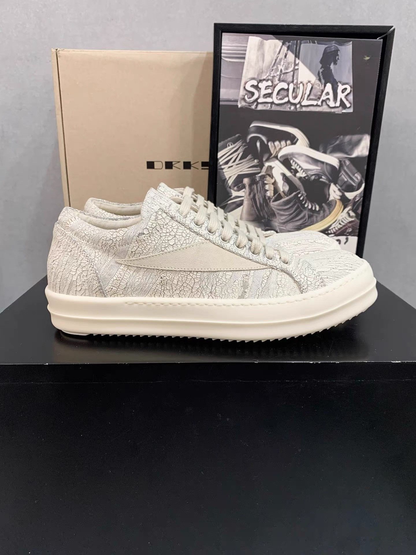 Rick Owens Rick Owens 25SS Cracked White Fake Vans K34 Size US 7 / EU 40 - 4 Thumbnail