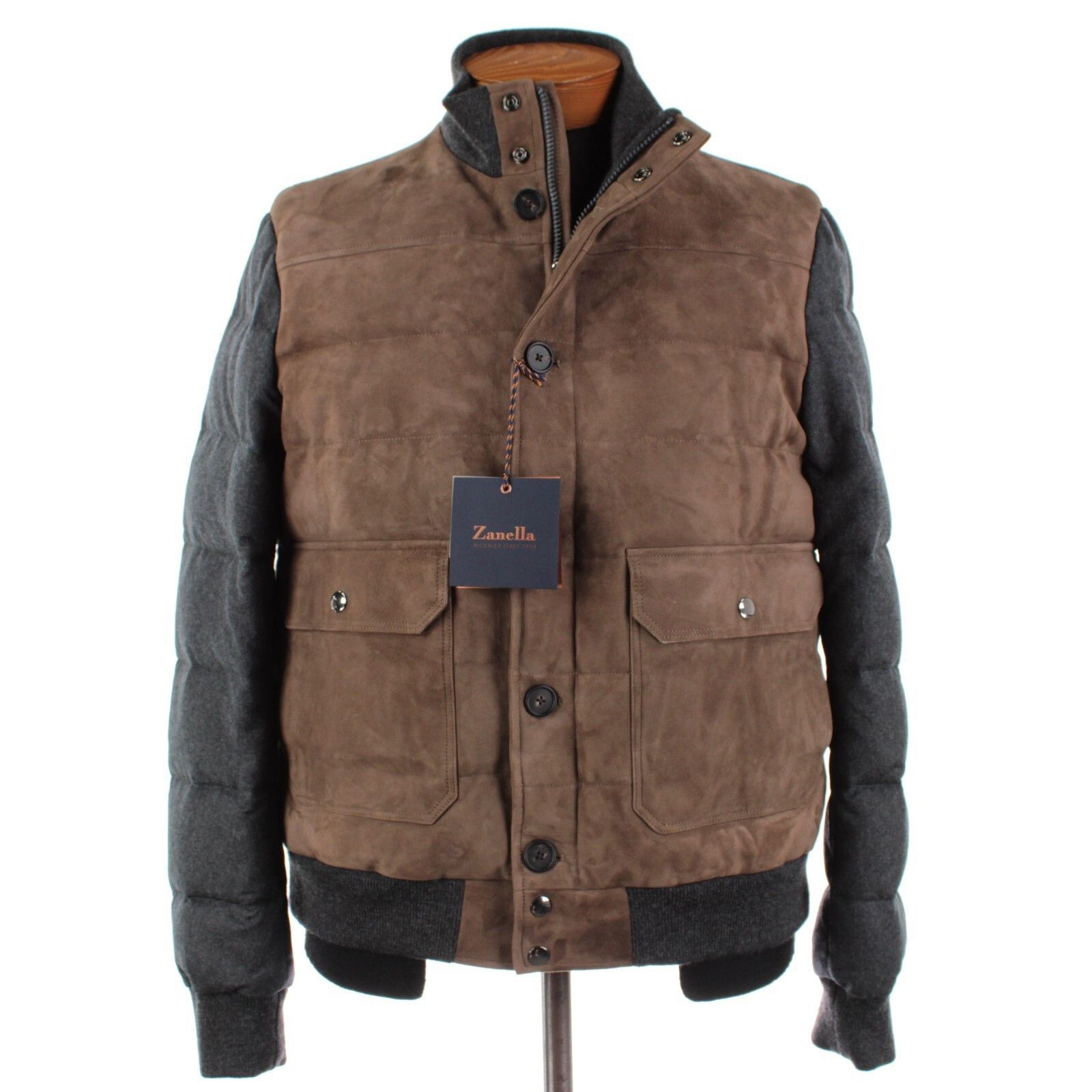 Zanella Zanella Jacket Size M US In Brown Wool & Suede Size US M / EU 48-50 / 2 - 1 Thumbnail