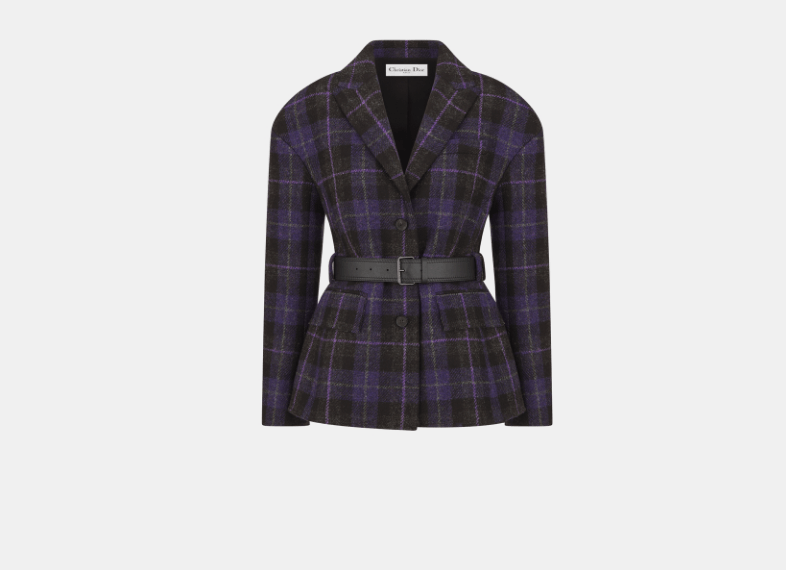 Dior o1w1db10326 511V60 Tartan Shetland Jacket in Multicolor Size XS / US 0-2 / IT 36-38 - 1 Thumbnail