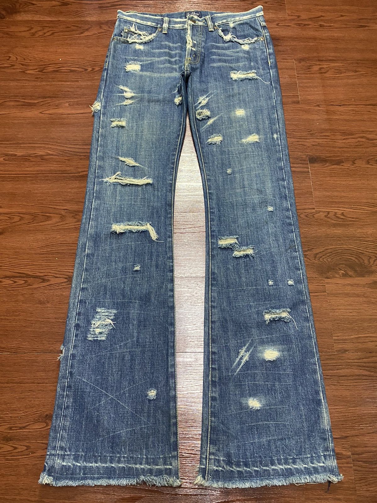 Avant Garde × Earl Jean × If Six Was Nine Earl Jean Western Rare Distressed Flare  jeans | Grailed