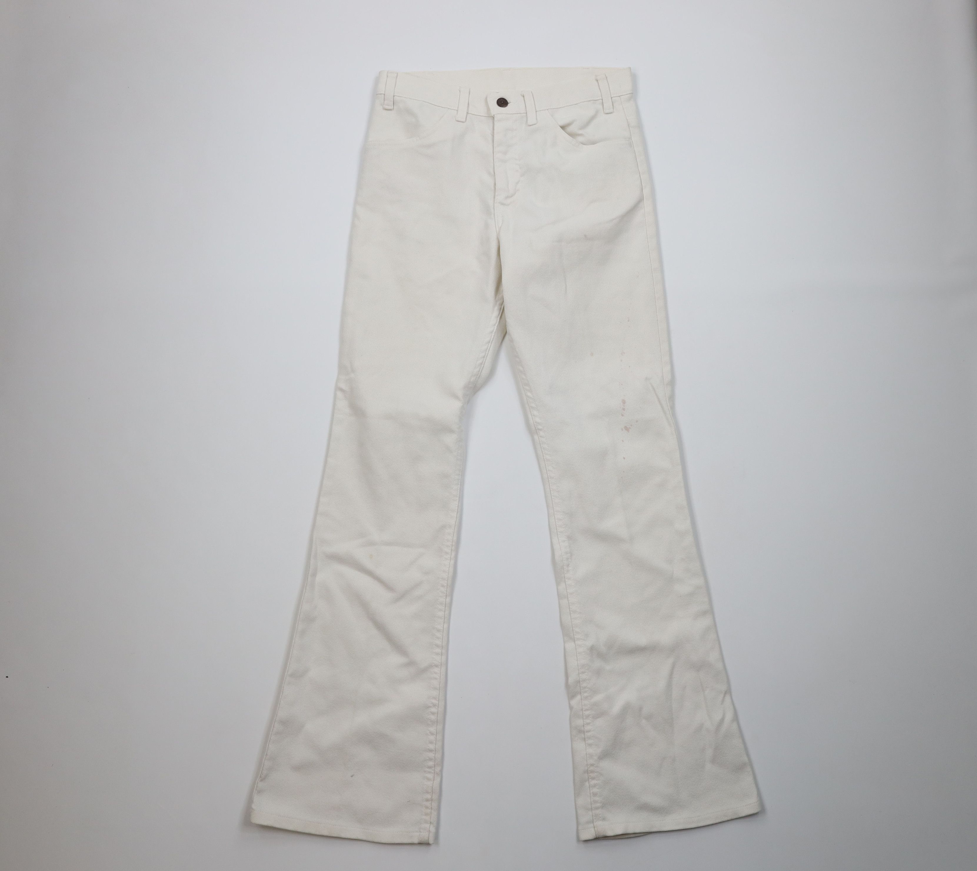 Vintage 50s 60s Levis Big E Wide Leg Chino Pants White USA