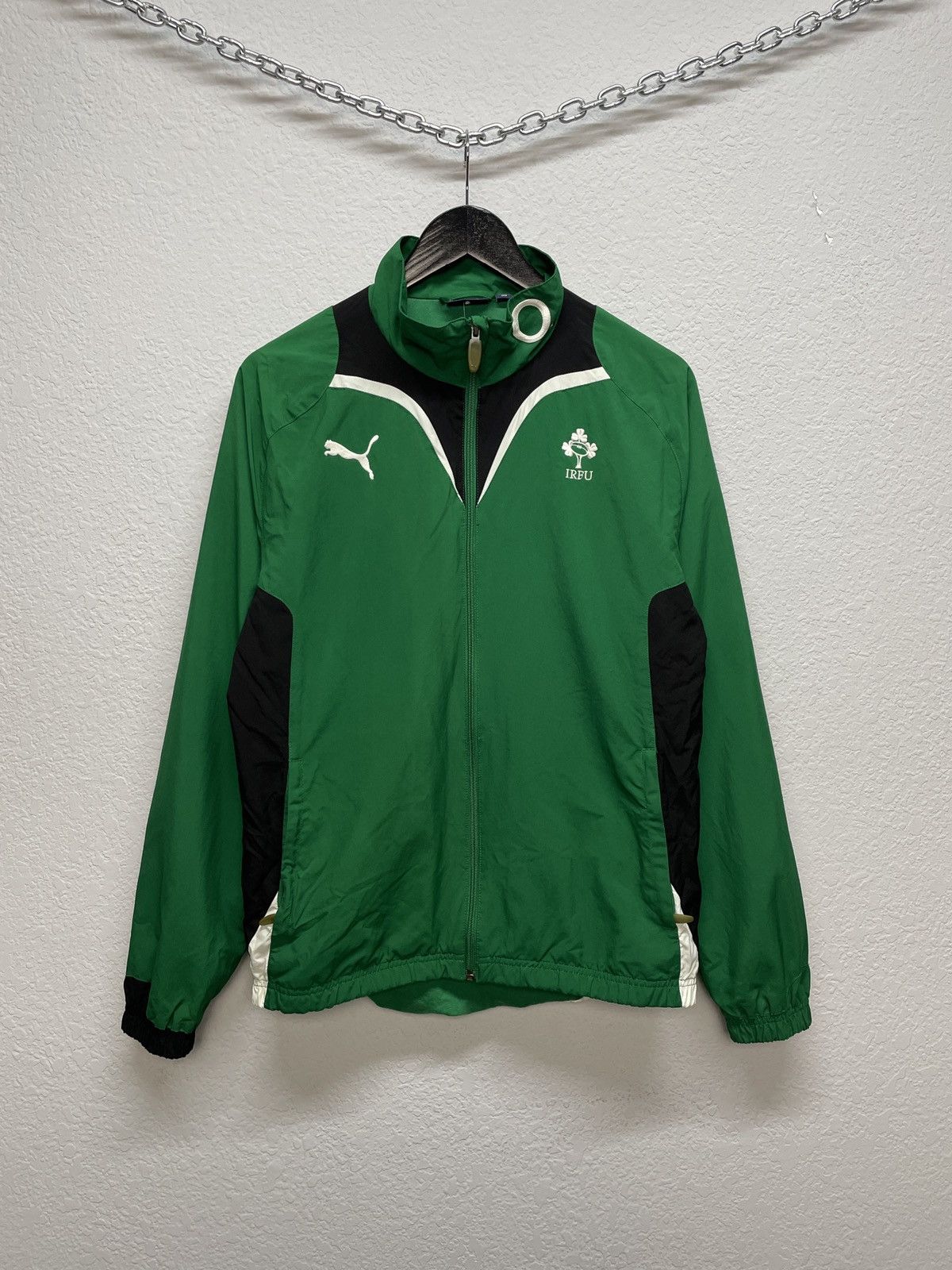 Puma Vintage 00s Puma Ireland Rugby Track Jacket IRFU Size US S / EU 44-46 / 1 - 1 Thumbnail