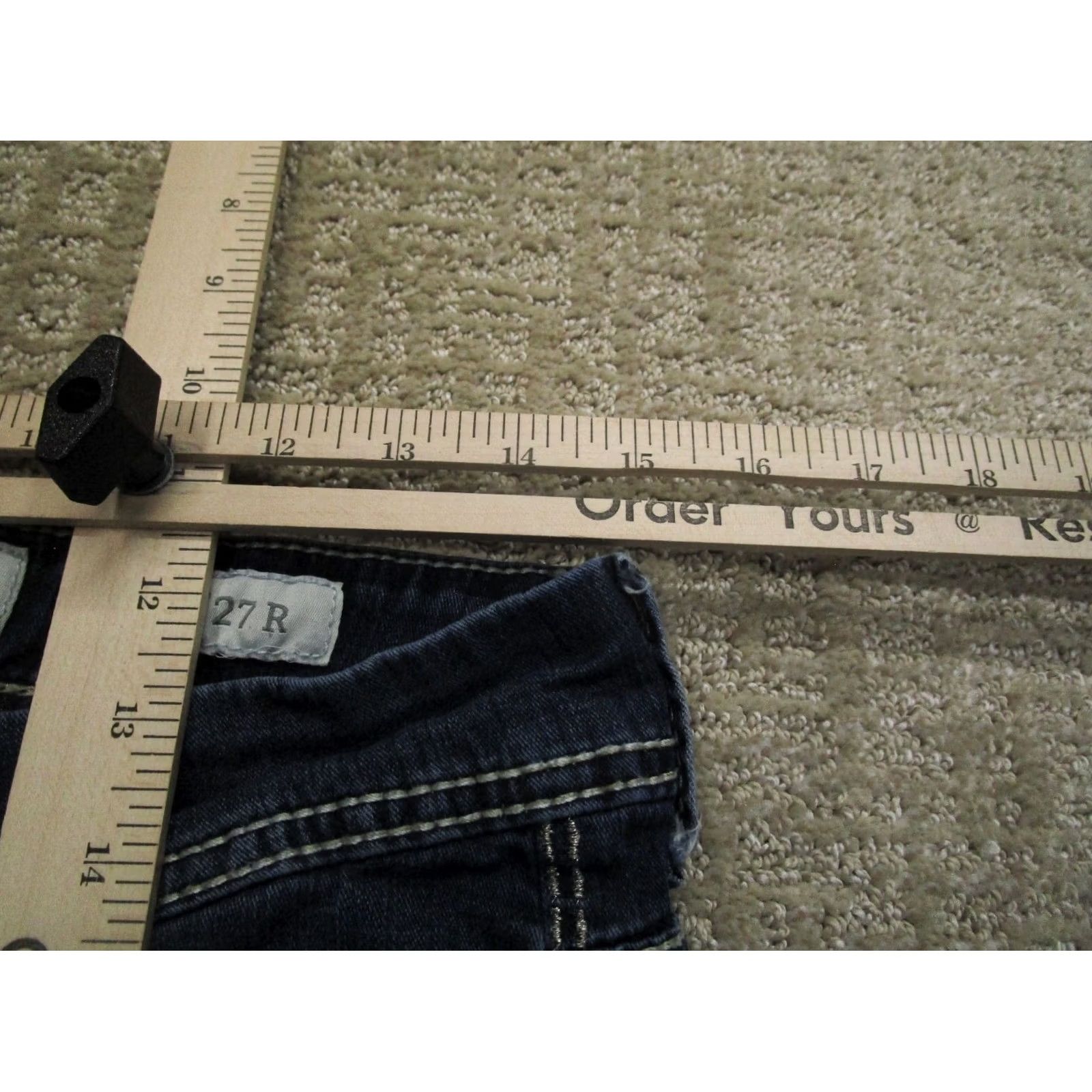 Vintage BKE Jeans Women 27 Blue Buckle Low Rise Straight Pants Denim Stretch Jeans Dark Wash Size 27" / US 4 / IT 40 - 5 Thumbnail