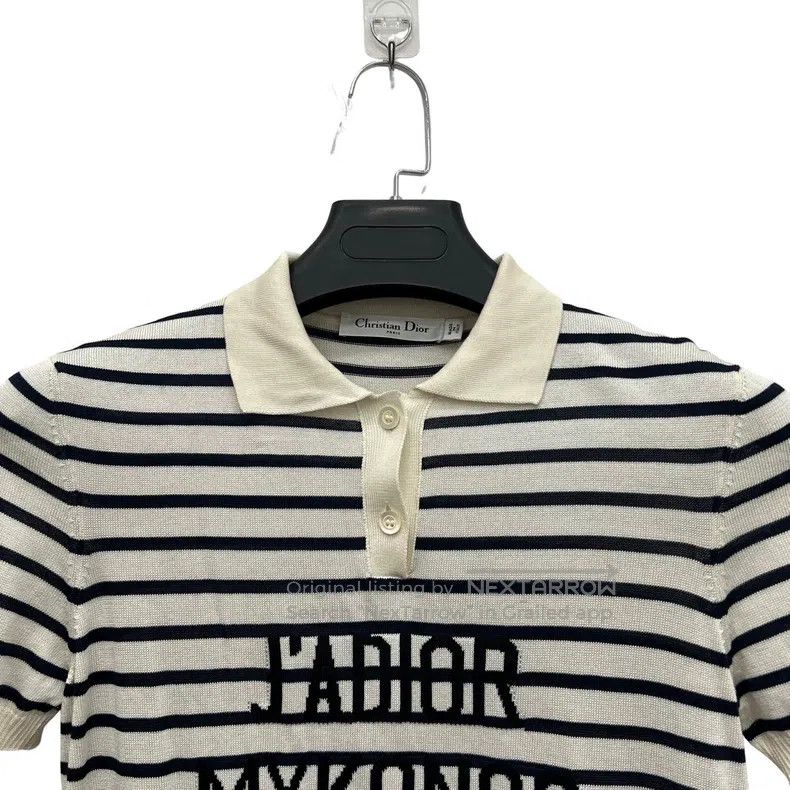 Dior Dior Striped letter logo knitted short sleeves Size XXS / US 00 / IT 34 - 3 Thumbnail