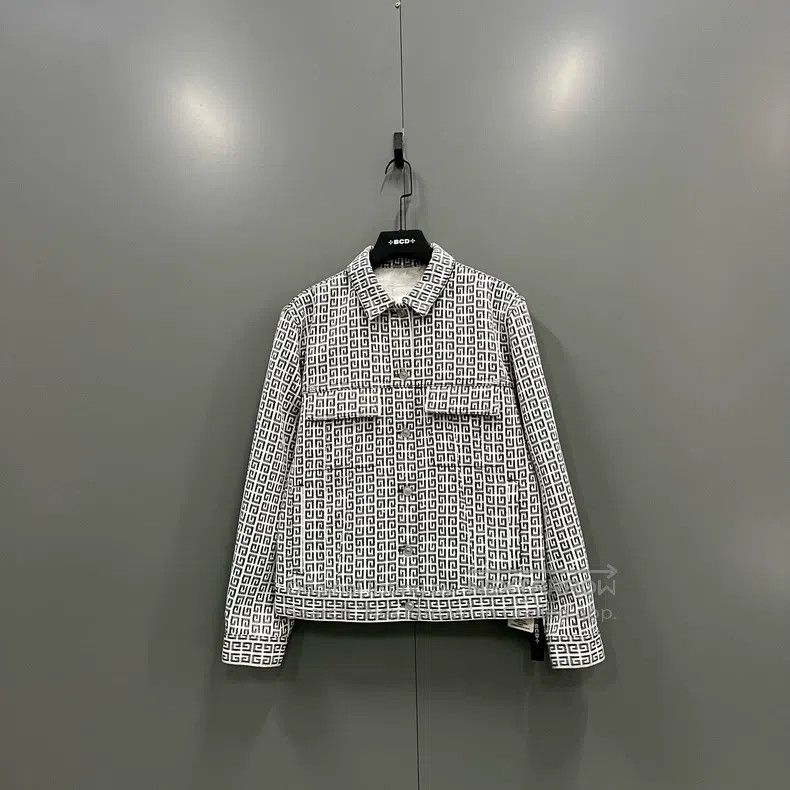 Givenchy Givenchy Jacquard Logo Denim Jacket Size M Size US M / EU 48-50 / 2 - 1 Thumbnail