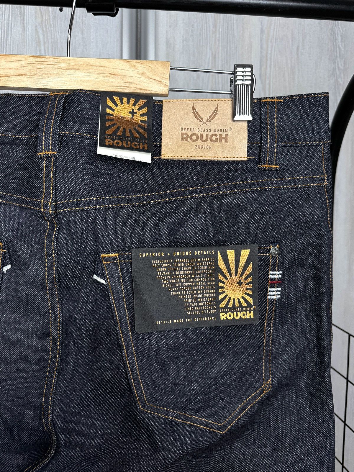 Other Upper Class Denim Rough Japan Selvage 12 oz Raw T3T Kurabo Size US 33 - 14 Thumbnail