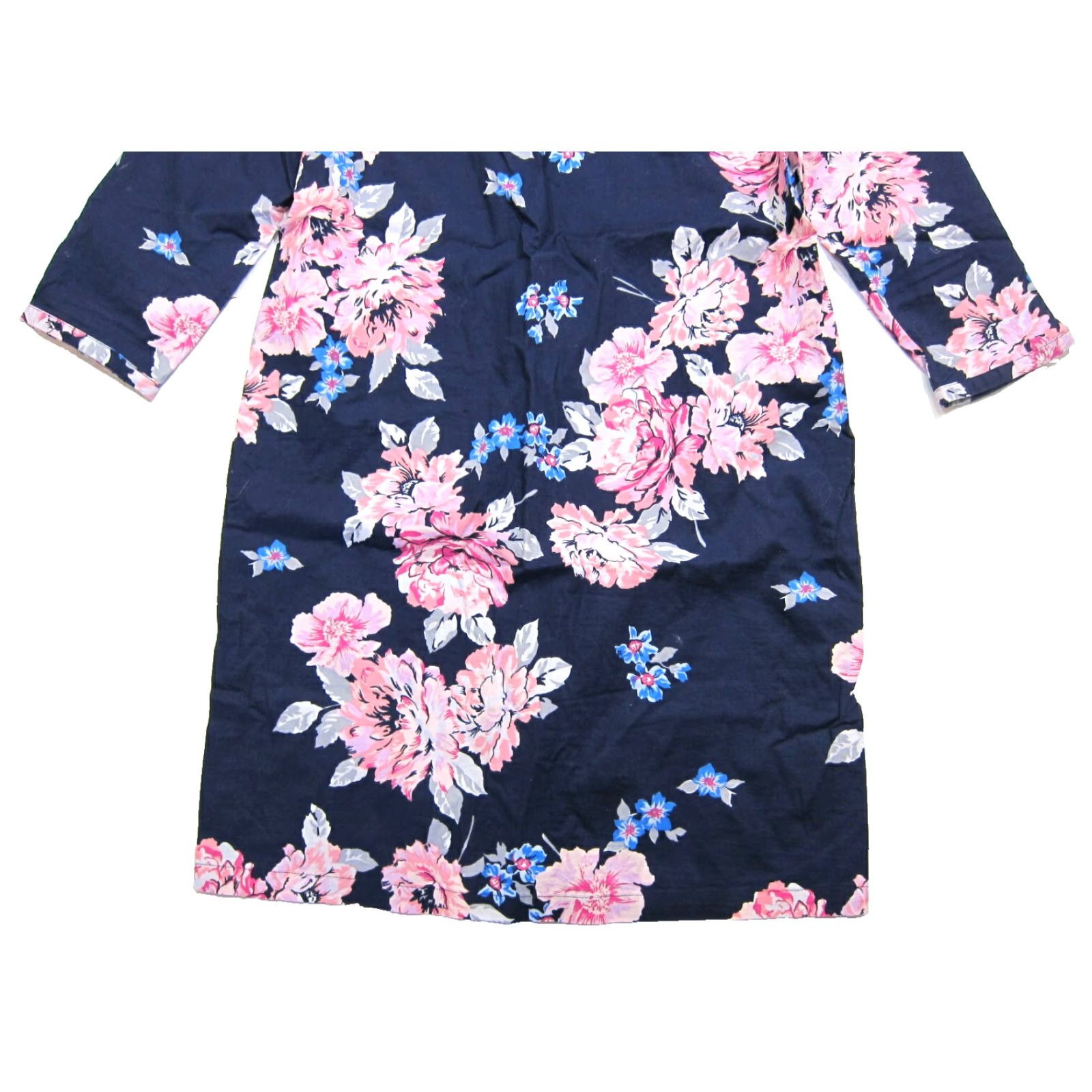 Old Navy Old Navy Women’s Blue Pink Rose Floral Cotton Stretch 3/4 Sleeve Sheath Dress S Size S / US 4 / IT 40 - 5 Thumbnail
