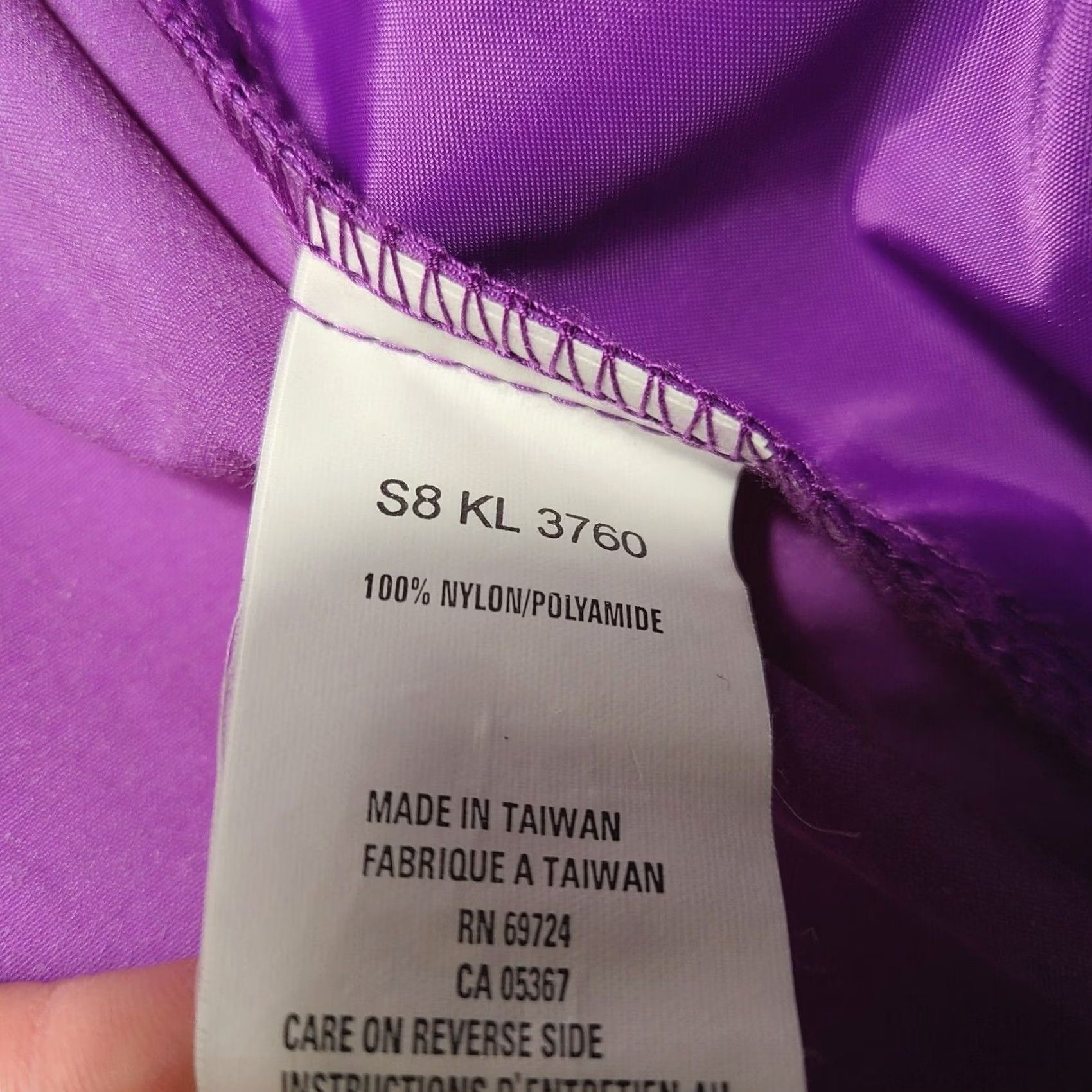 Vintage VINTAGE Columbia Jacket Womens Medium Purple Full Zip 90's Windbreaker Hooded Pockets Solid Size M / US 6-8 / IT 42-44 - 6 Thumbnail