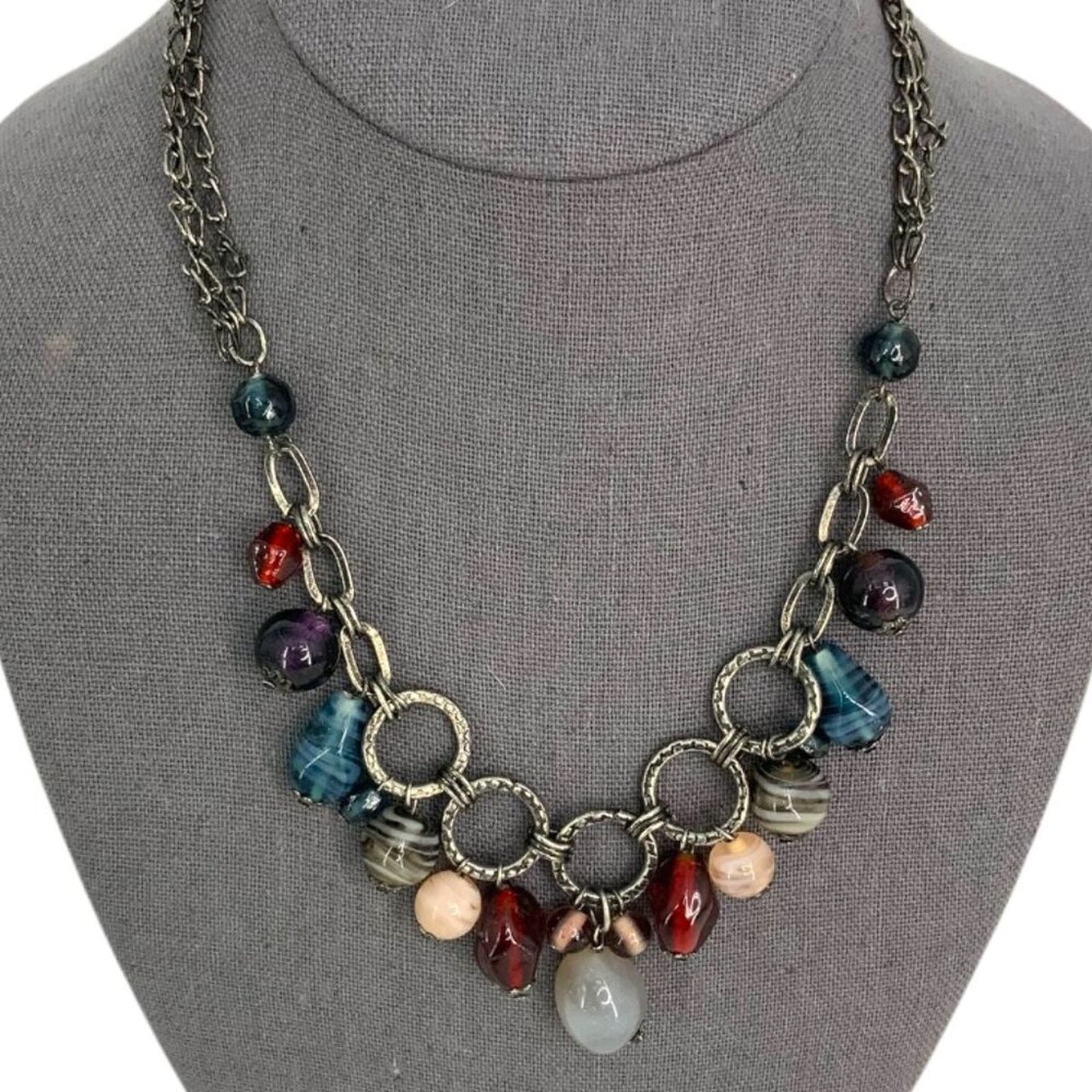 Other Premier Designs Vintage Glass Bead Chain Link Necklace Size ONE SIZE - 1 Thumbnail
