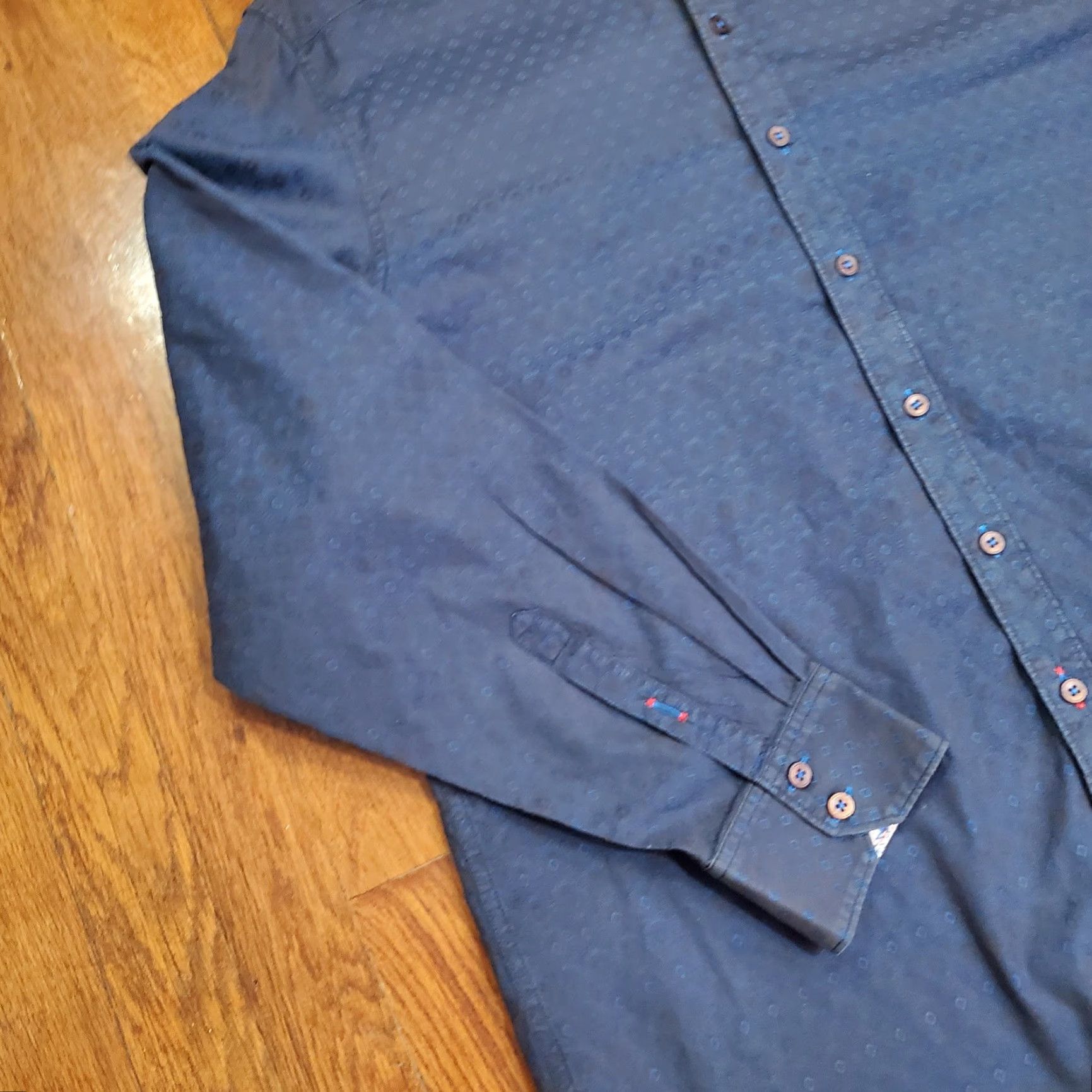 Robert Graham Robert Graham Shirt Mens 2XL Blue Geometric Classic Fit Long Sleeve Button Up Size US XXL / EU 58 / 5 - 2 Thumbnail