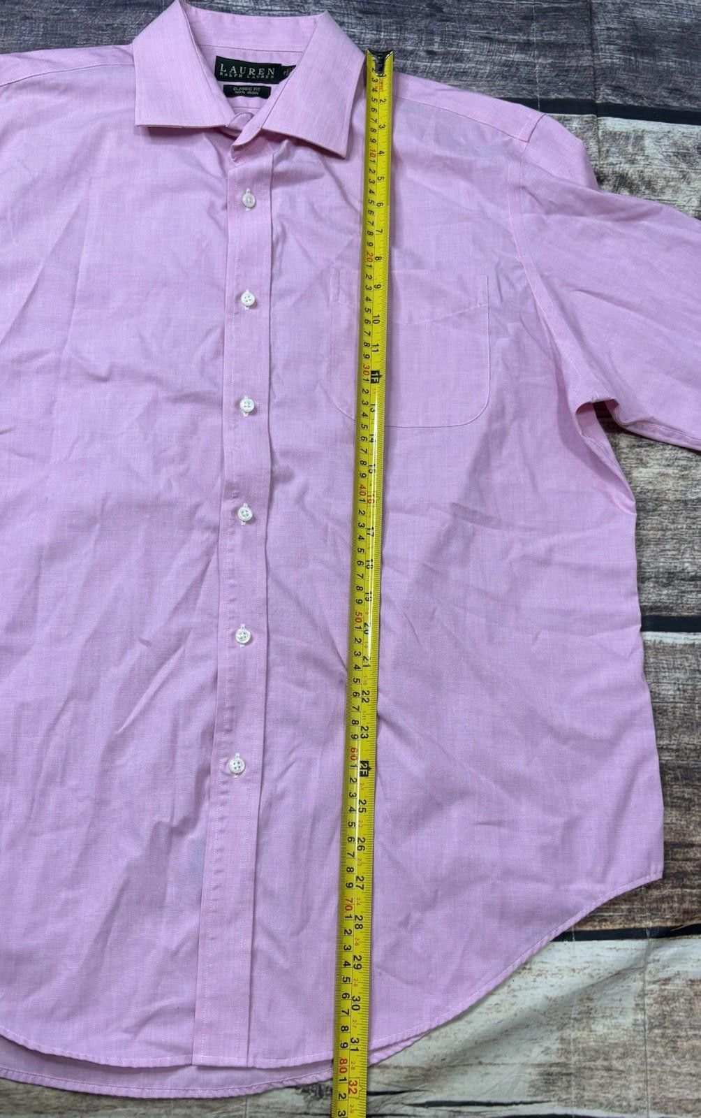 Lauren Ralph Lauren Lauren Ralph Lauren Dress Shirt Mens 17 34/35 Non Iron Size 48R - 8 Thumbnail