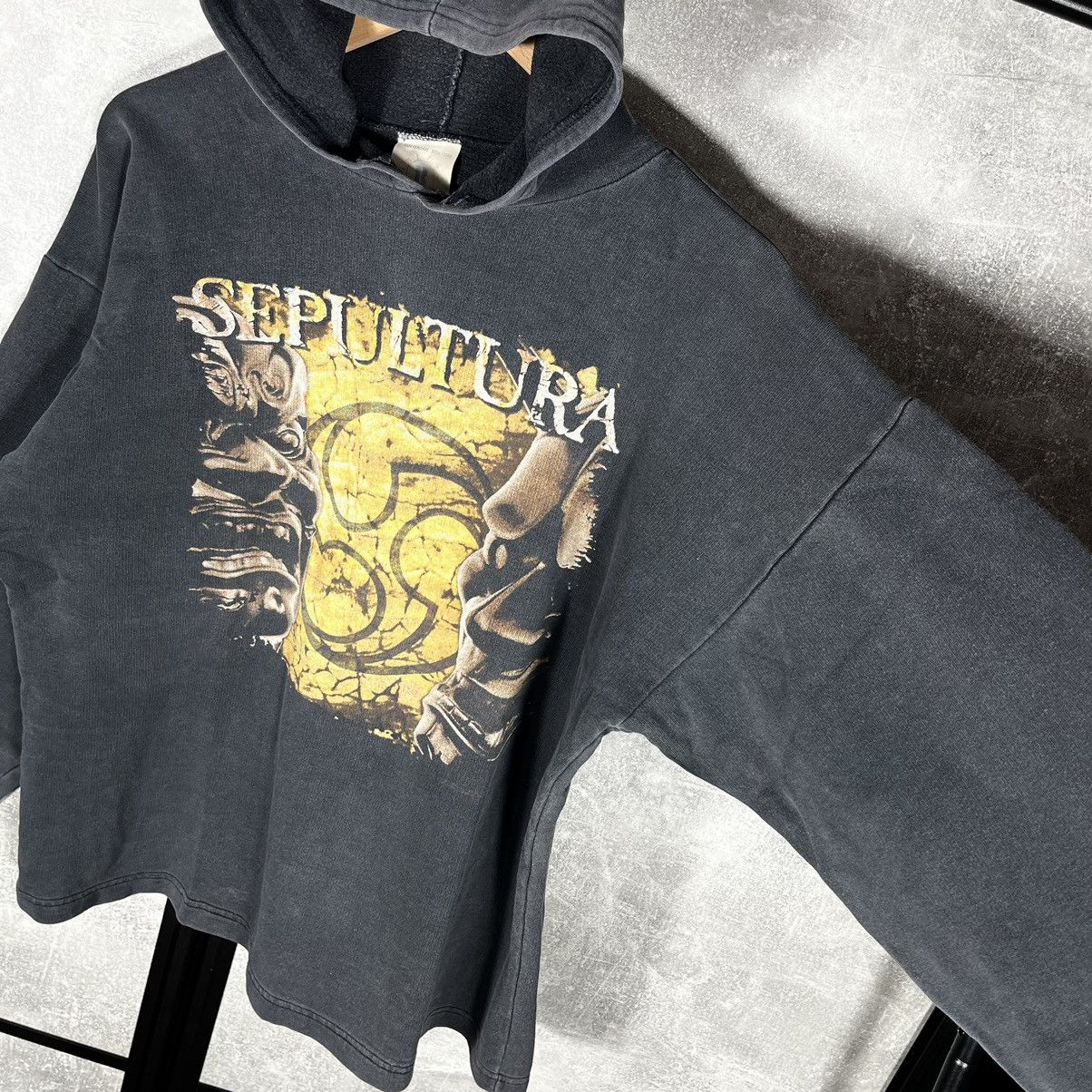 Band Tees SEPULTURA 90S VINTAGE MASK HOODIE SWEATSHIRT AGAINST Size US XL / EU 56 / 4 - 7 Thumbnail