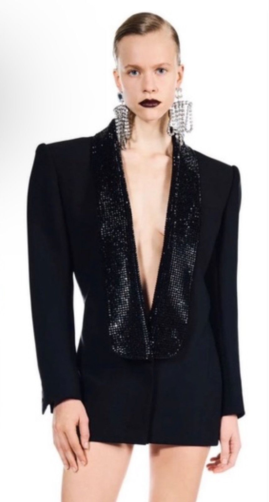 Area open-back tuxedo minidress Size S / US 4 / IT 40 - 11 Thumbnail