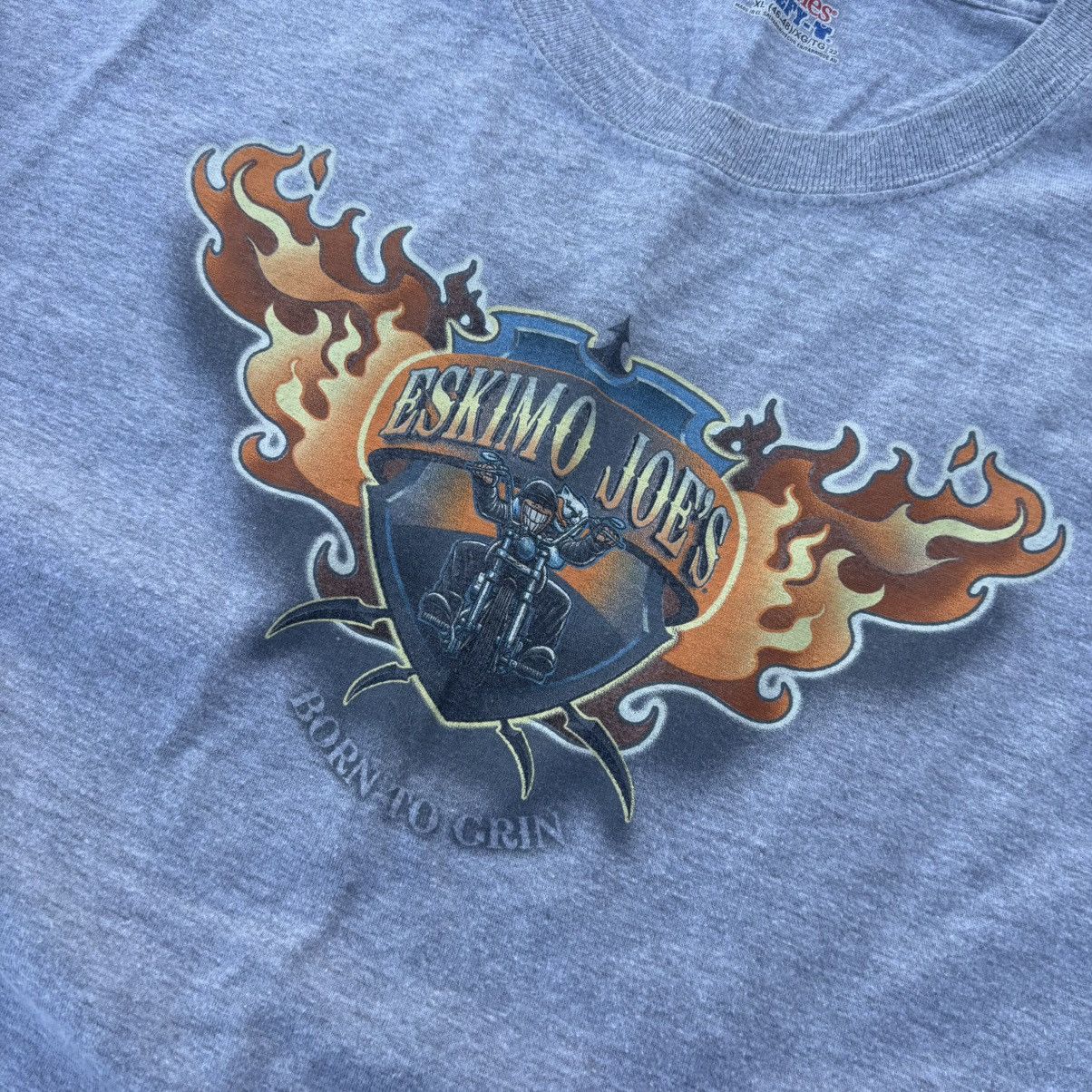 Harley Davidson × Vintage Vintage Eskimo Joe Big Smile Biker Shirt Size US XL / EU 56 / 4 - 2 Thumbnail