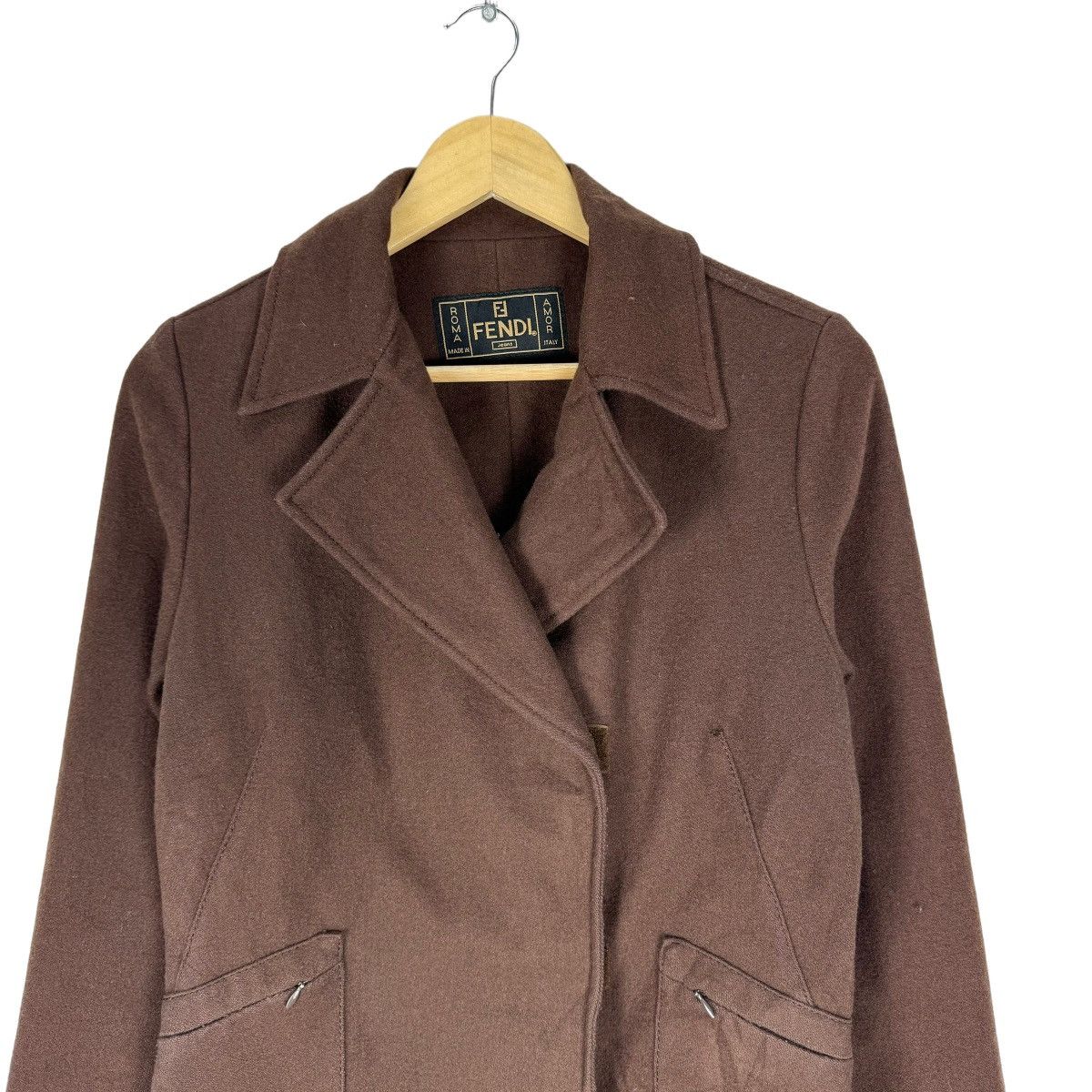 Fendi ☀️FENDI JEANS STRAP WOOL JACKET Size M / US 6-8 / IT 42-44 - 4 Thumbnail