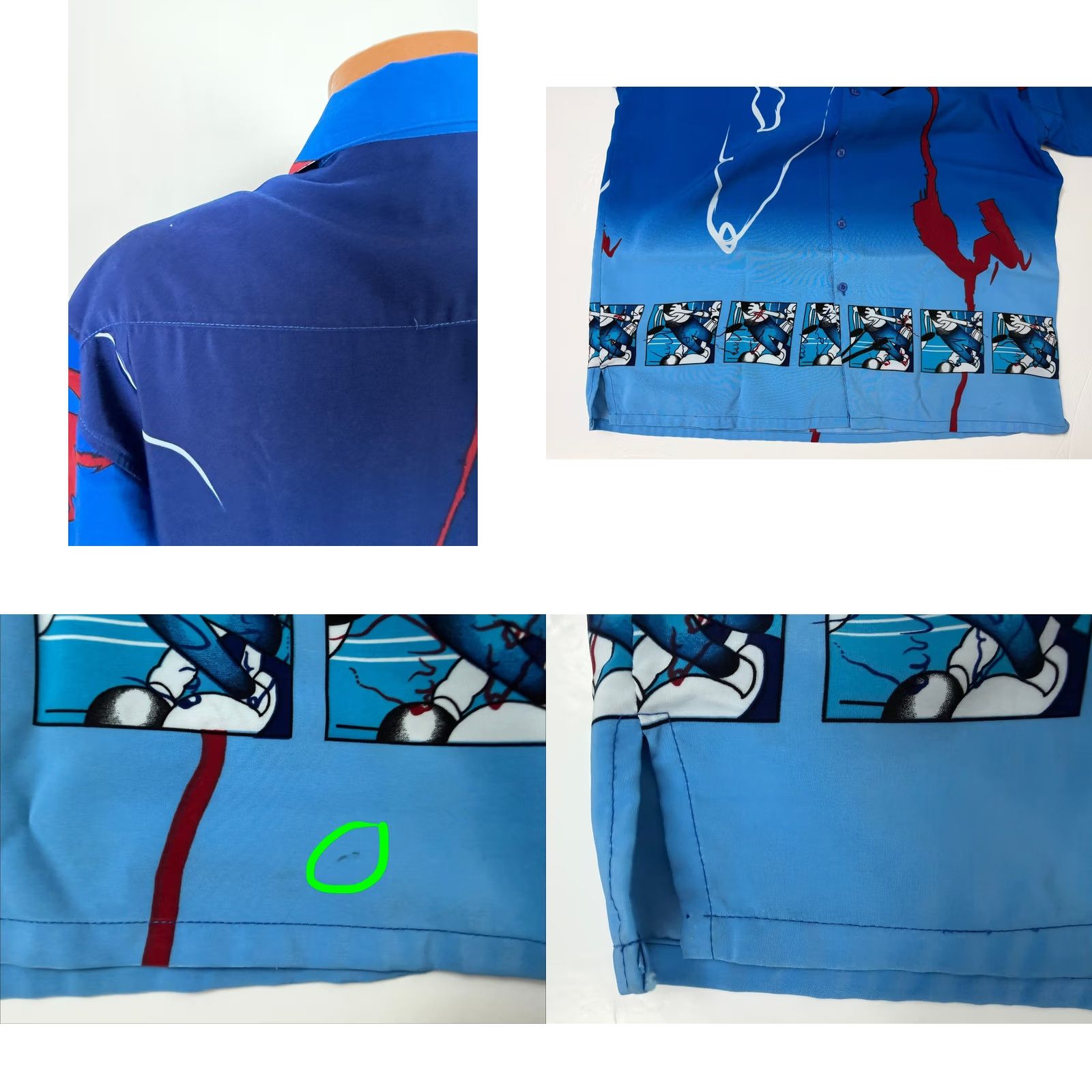 Vintage VINTAGE 90s Box Office Shirt Men Large Blue Polyester Microfiber Comic Panel Outdoors Size US L / EU 52-54 / 3 - 8 Thumbnail