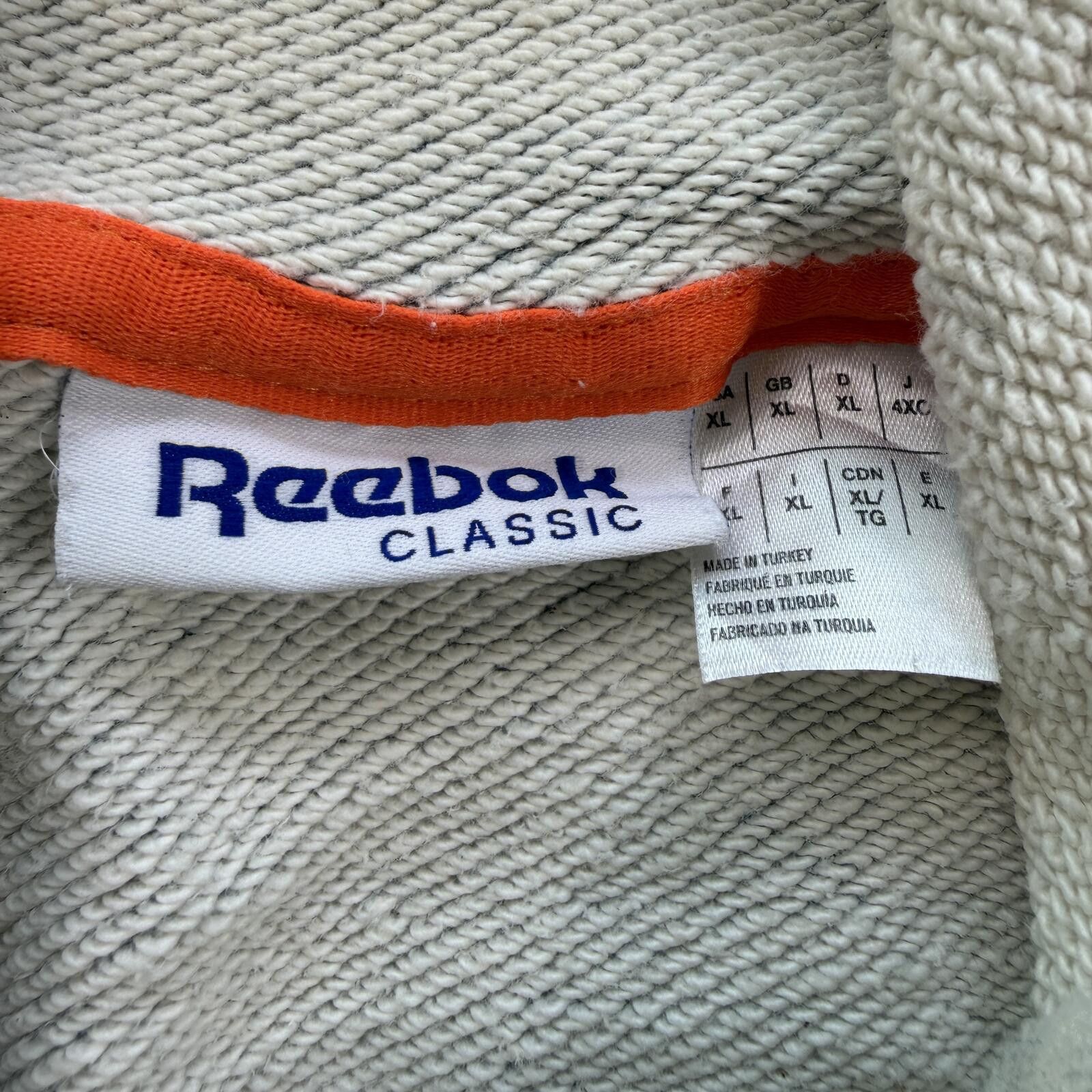 Reebok Reebok Classic Hoodie XL Gray Spell Out Pullover Sweatshirt Size US XL / EU 56 / 4 - 4 Thumbnail