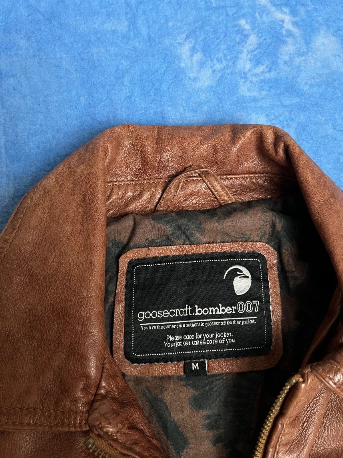 GOOSECRAFT Vintage Avant Garde Goosecraft Real Leather Bomber Jacket Size US M / EU 48-50 / 2 - 4 Thumbnail