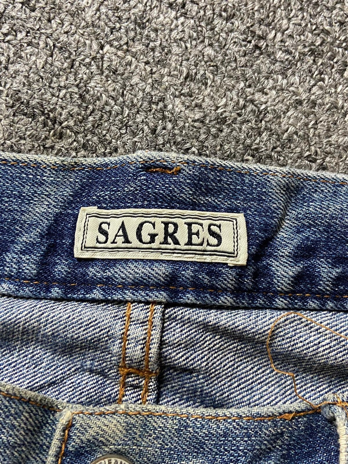 Japanese Brand × Vintage Vintage SAGRES Distressed Denim Ripped Jeans (119) Size US 35 - 9 Thumbnail