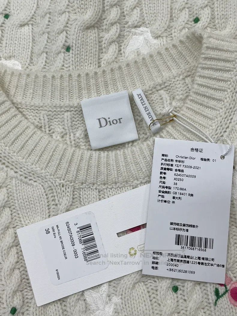 Dior Dior 26 early spring flower letter logo embroidery knitted Size XS / US 0-2 / IT 36-38 - 3 Thumbnail