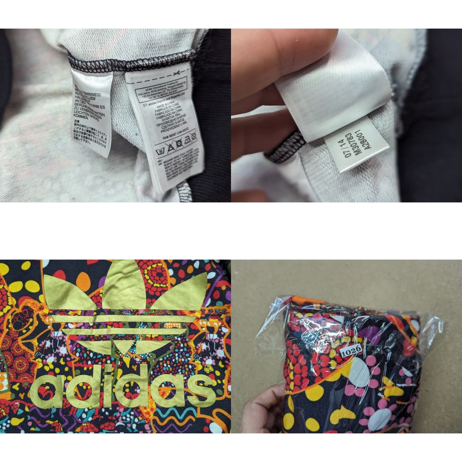 Adidas Adidas Sweatshirt Womens UK Size 8 Long Sleeve Pullover Top Multicolor Floral Thermal Activewear Hiking Running Walking Ladies Pullover Sweatshirt Size M / US 6-8 / IT 42-44 - 8 Thumbnail