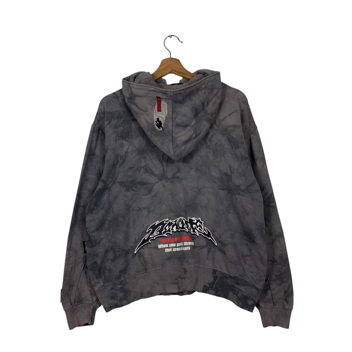 Japanese Brand DONGER On Right Course Acid Wash Zipper Hoodies #2052-C89 Size US S / EU 44-46 / 1 - 7 Thumbnail