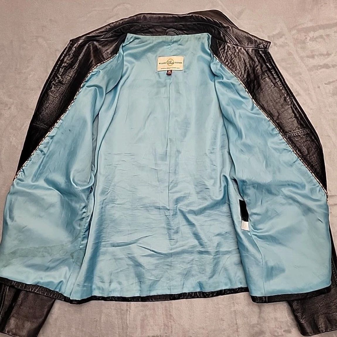 Vintage VINTAGE Wilsons Leather Jacket Womens XL Black Genuine Leather Moto Minimal Y2K 90s Biker Full Zip Lined Pockets Zipped Pockets Collared Size XL / US 12-14 / IT 48-50 - 5 Thumbnail