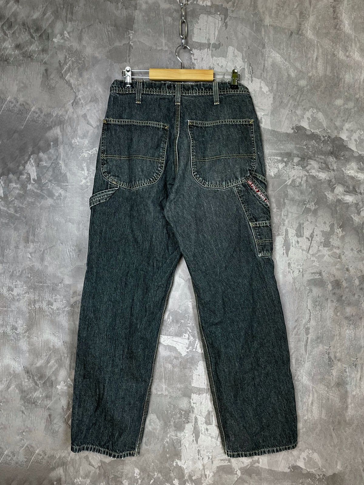 Japanese Brand × Polo Ralph Lauren × Vintage Y2K Polo Jeans Company Streetwear Retro Cargo Jeans Size US 33 - 1 Thumbnail