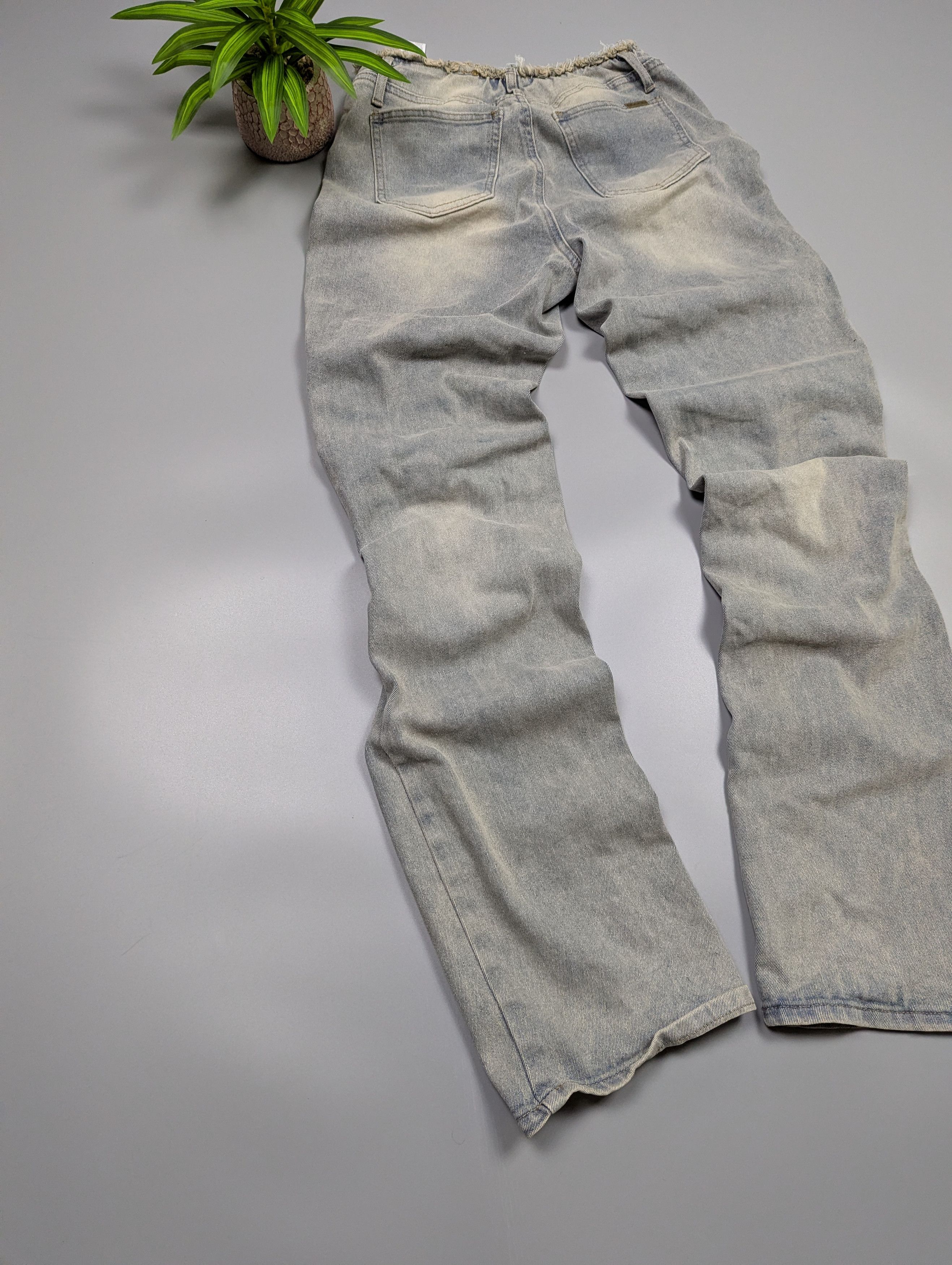 Japanese Brand SUMWON Vintage Y2K Distressed Gray Ripped Avant-Garde Jeans Size 28" / US 6 / IT 42 - 14 Thumbnail