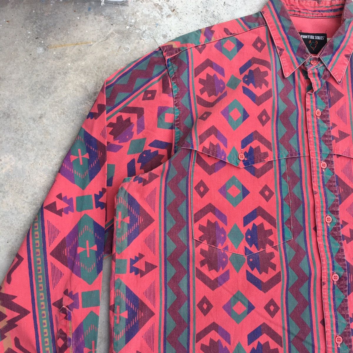 Western Mountaineering Vintage Frontier Series Heavy Cotton Western Shirt Size US L / EU 52-54 / 3 - 4 Thumbnail