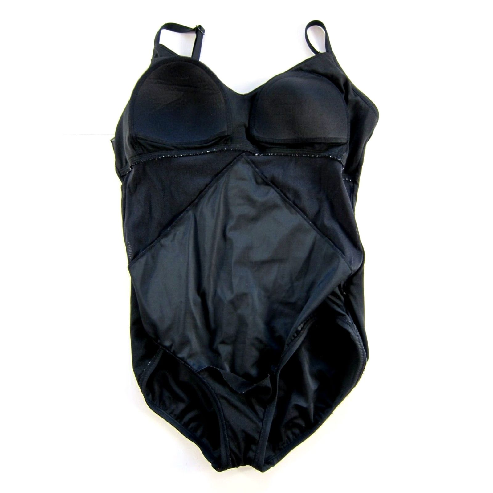J Brand VINTAGE Embrace Your Curves Black Miracle Brand Black Slimming One Piece Swimsuit 1X Size ONE SIZE - 6 Thumbnail