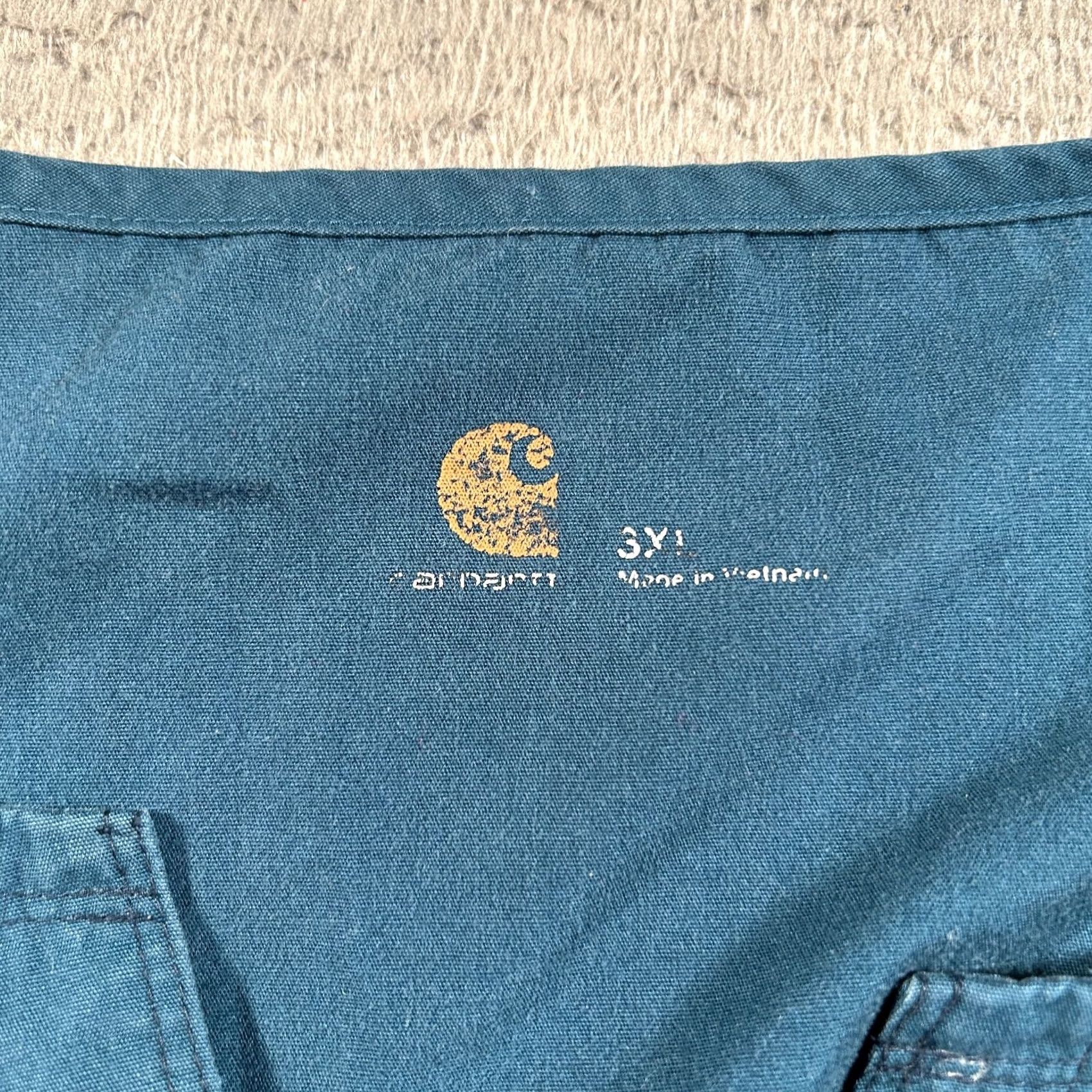 Carhartt VINTAGE Carhartt Med Scrub Top Womens 3XL Solid Blue-Green 2 Pocket Nursing Short Sleeve Size XXL / US 16-18 / IT 52-54 - 3 Thumbnail
