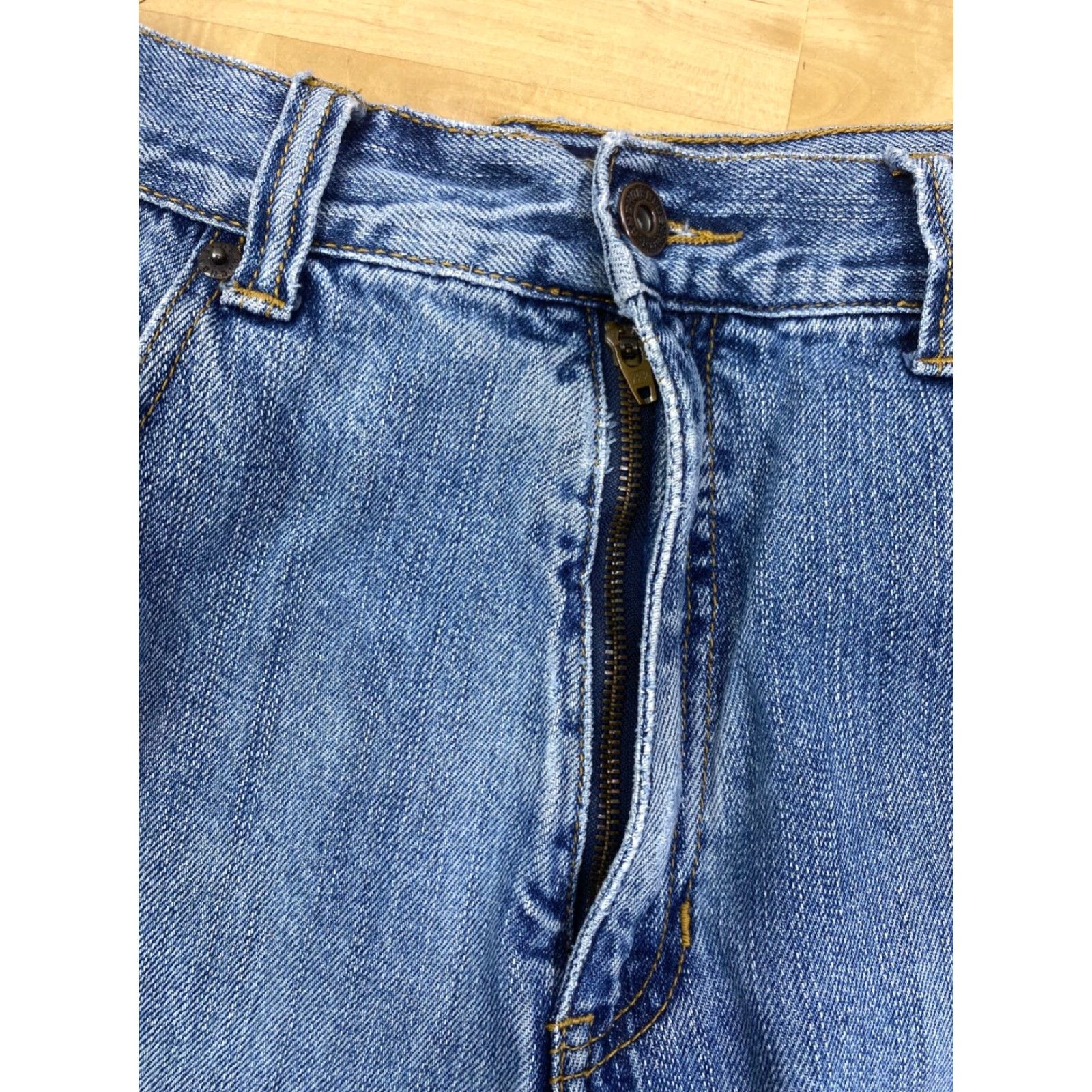 Anchor Blue Anchor Blue Original Denim Jeans Mens 36x28 Blue Light Wash Vintage Straight Jeans Mens 36 Inseam 28 Regular Cotton Denim Relaxed Fit Blue Size US 36 / EU 52 - 3 Thumbnail