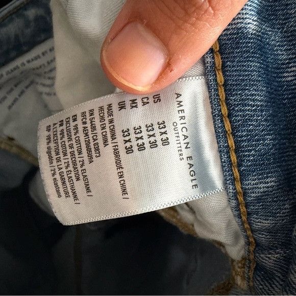 American Eagle Outfitters American Eagle Outfitters Men's Light Wash Skinny Jeans33x30 Size US 33 - 5 Thumbnail