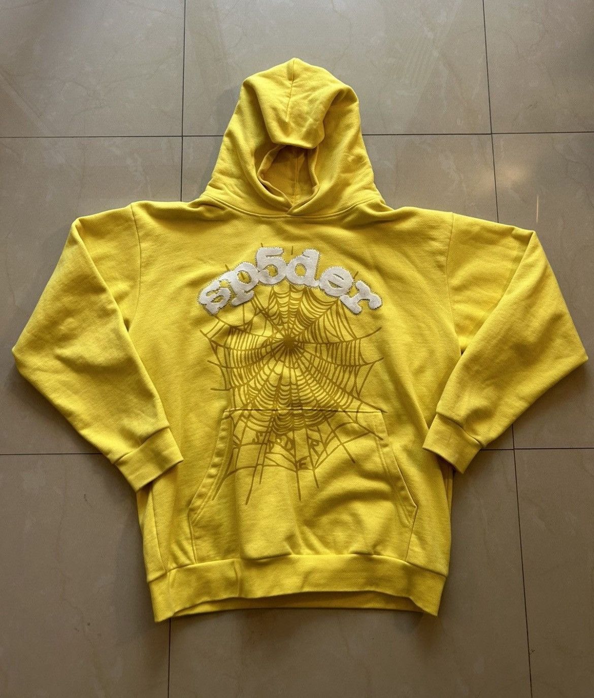 Spider Yellow Rhinestone hoodie