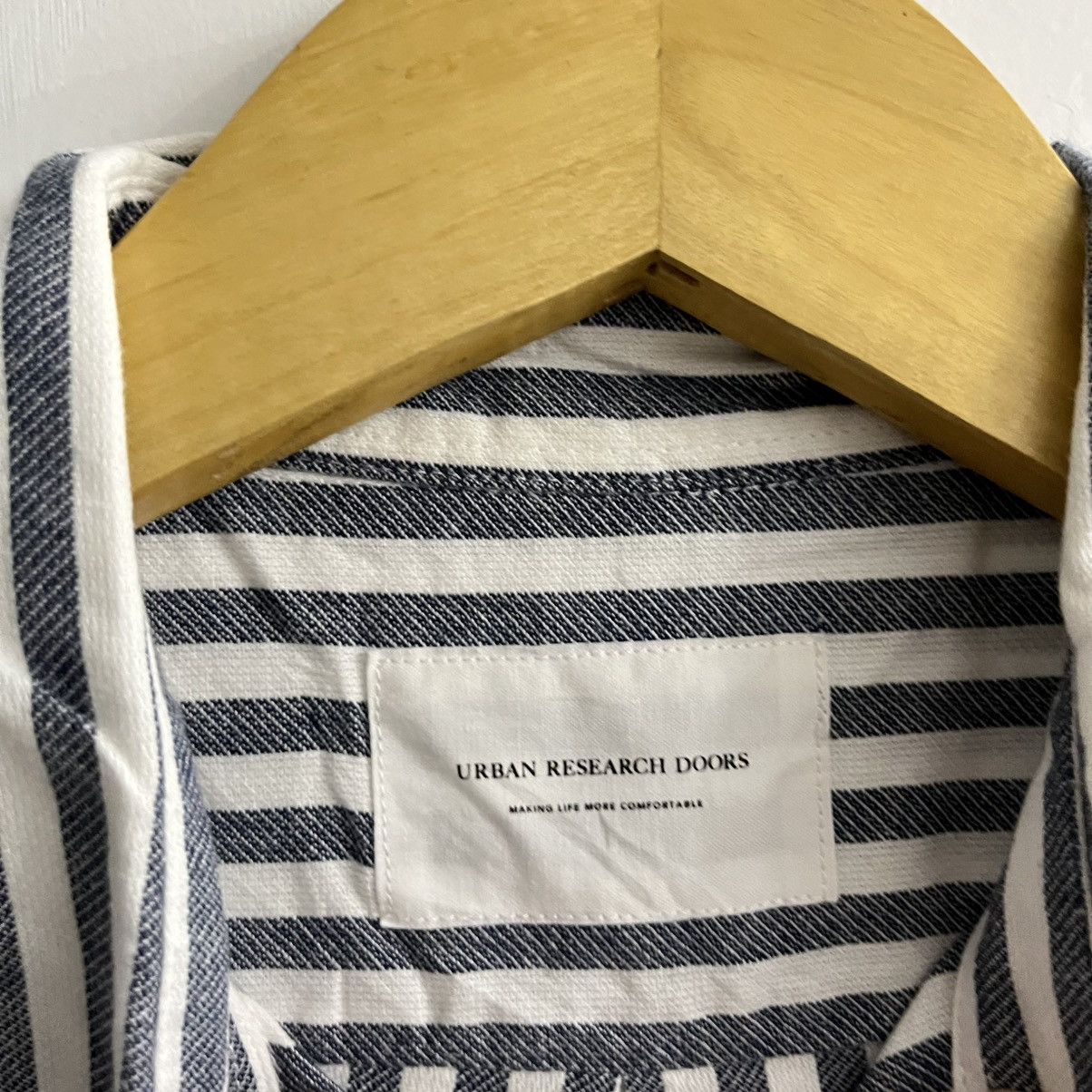 Issey Miyake Urban Research - Striped Iconic Longsleeve Shirt Size US M / EU 48-50 / 2 - 4 Thumbnail