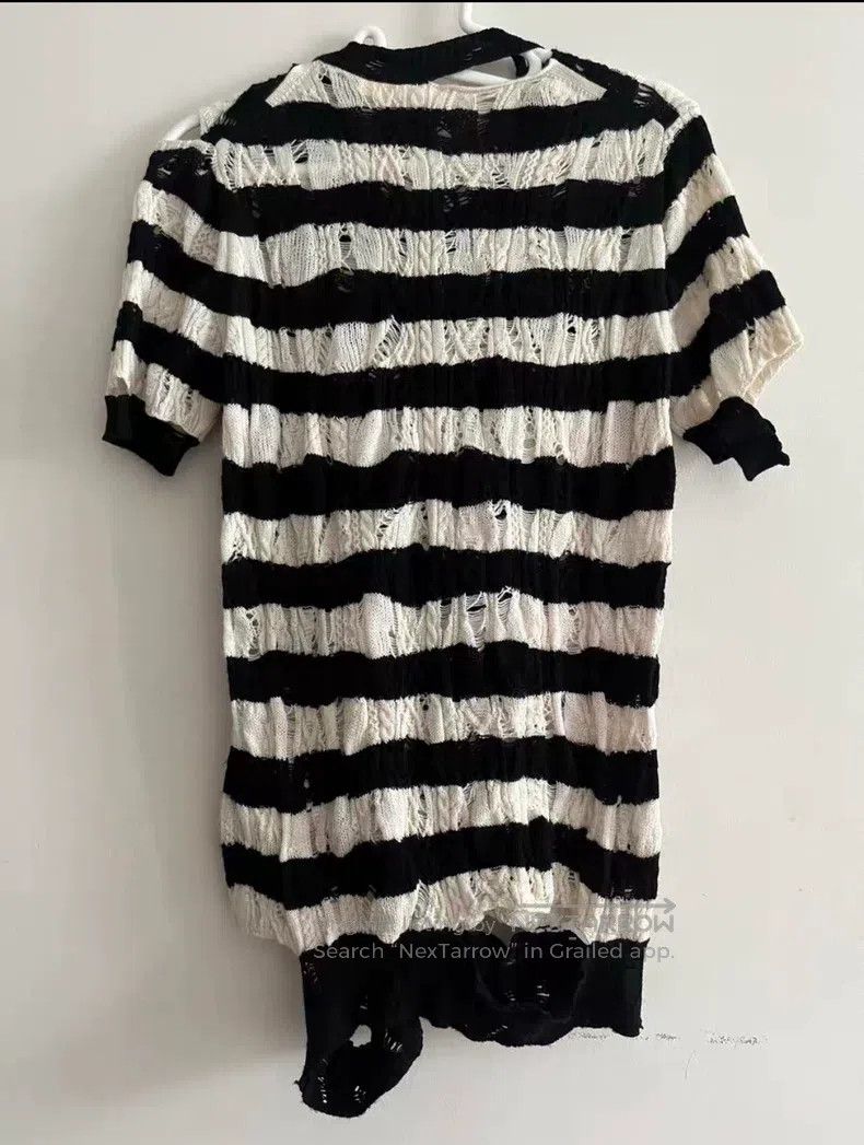 Comme des Garcons Comme Des Garcons Black and white pin-netted holey knitted Size S / US 4 / IT 40 - 3 Thumbnail