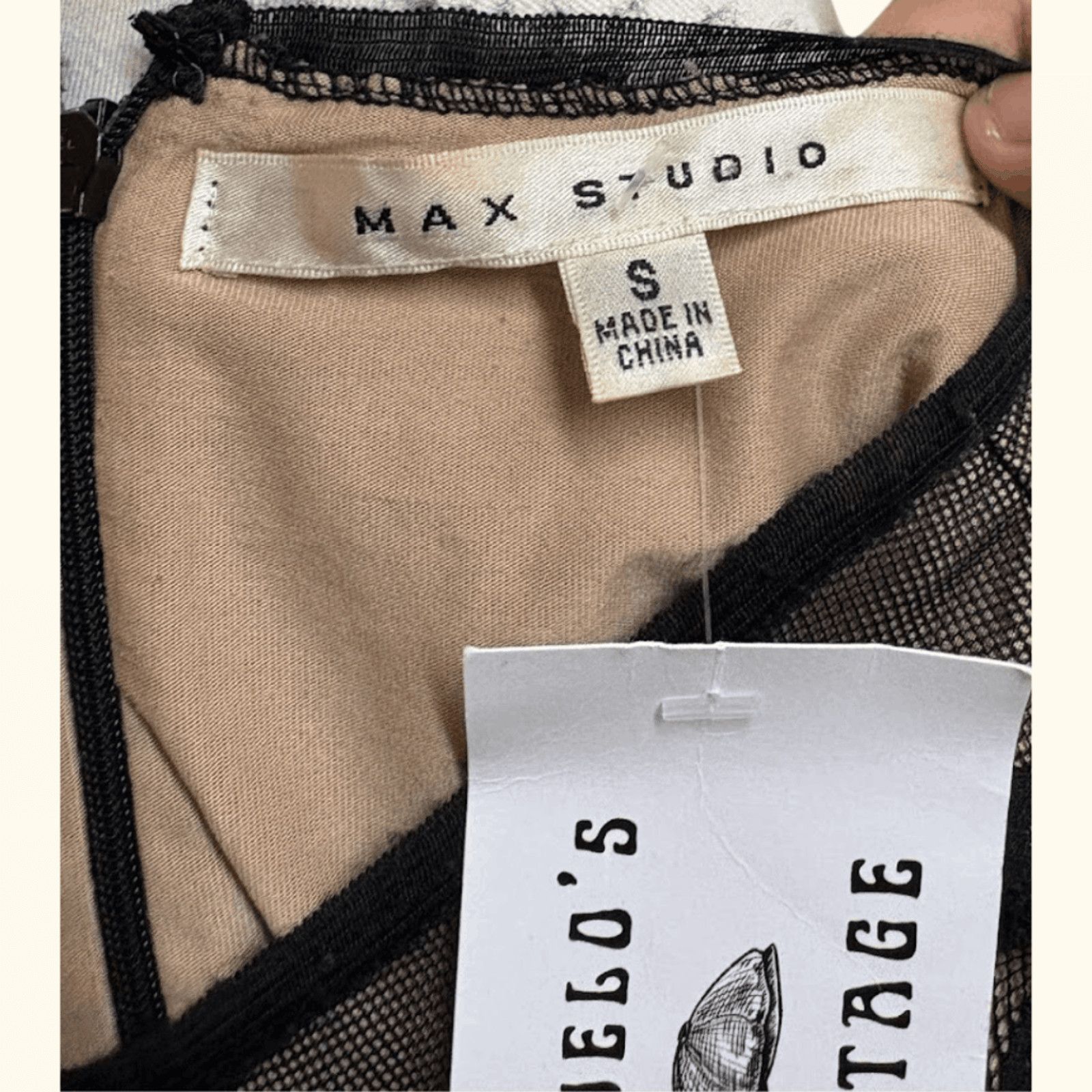 Vintage VTG Lace Tank | Max Studio Black Cream | Y2K Coquette Size S / US 4 / IT 40 - 3 Thumbnail