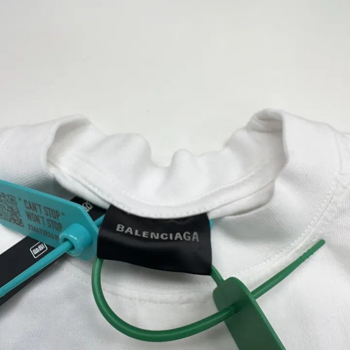 Balenciaga Balenciaga SS23 Logo Print White T-Shirt 0079-2507 Size US XXS / EU 40 - 2 Thumbnail