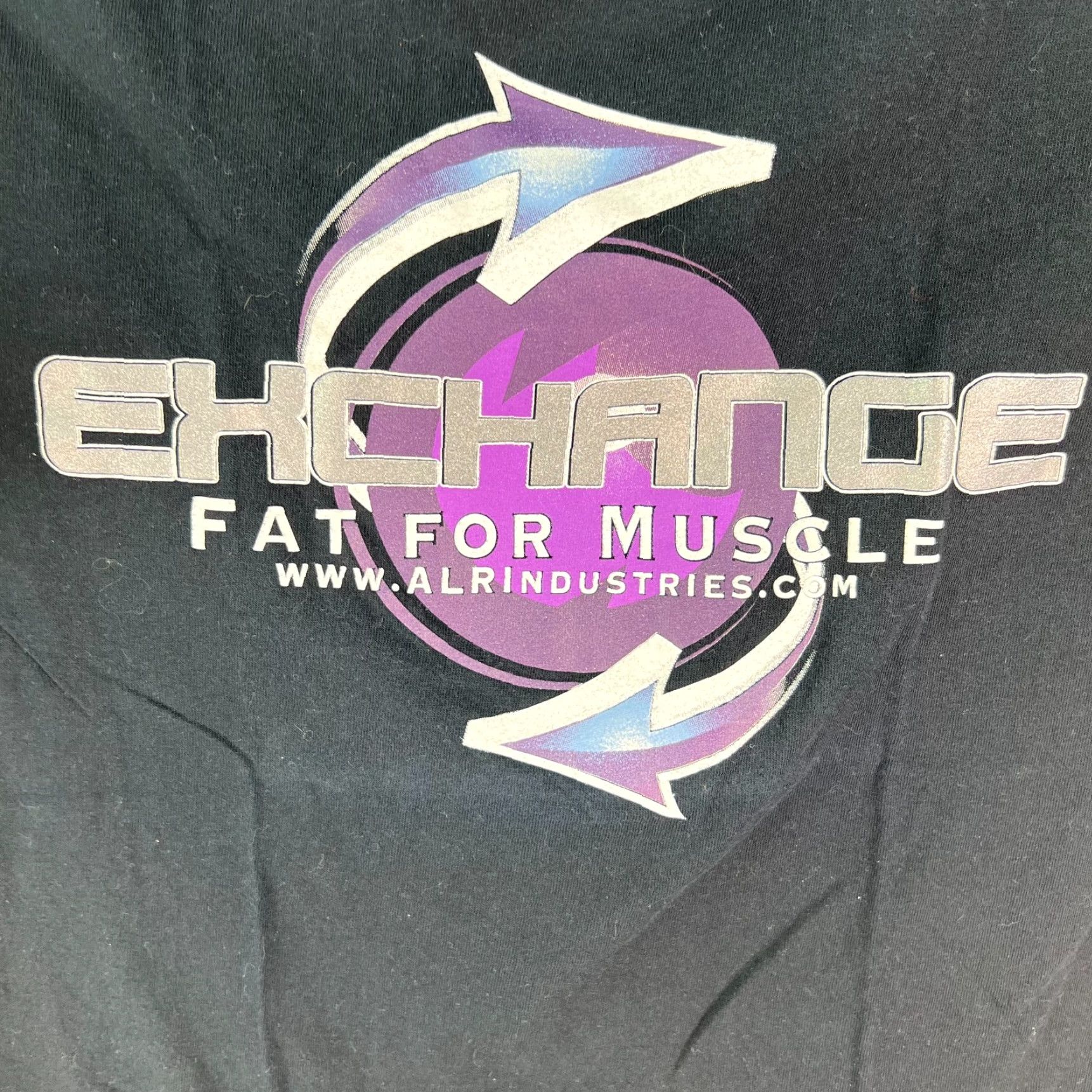 Gildan Gildan Womens Graphic Heavy Cotton Black T Shirt Size L Exchange Fat For Muscle Size L / US 10 / IT 46 - 2 Thumbnail