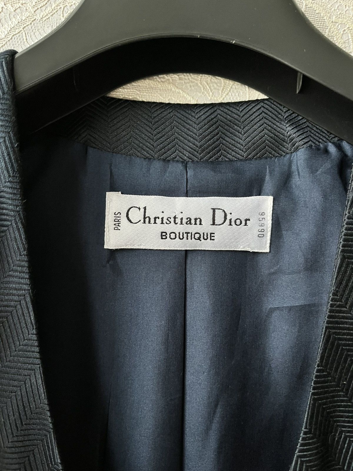 Dior Christian Dior Boutique Blue Silk Blazer Jacket Archival 90s Size M / US 6-8 / IT 42-44 - 9 Thumbnail