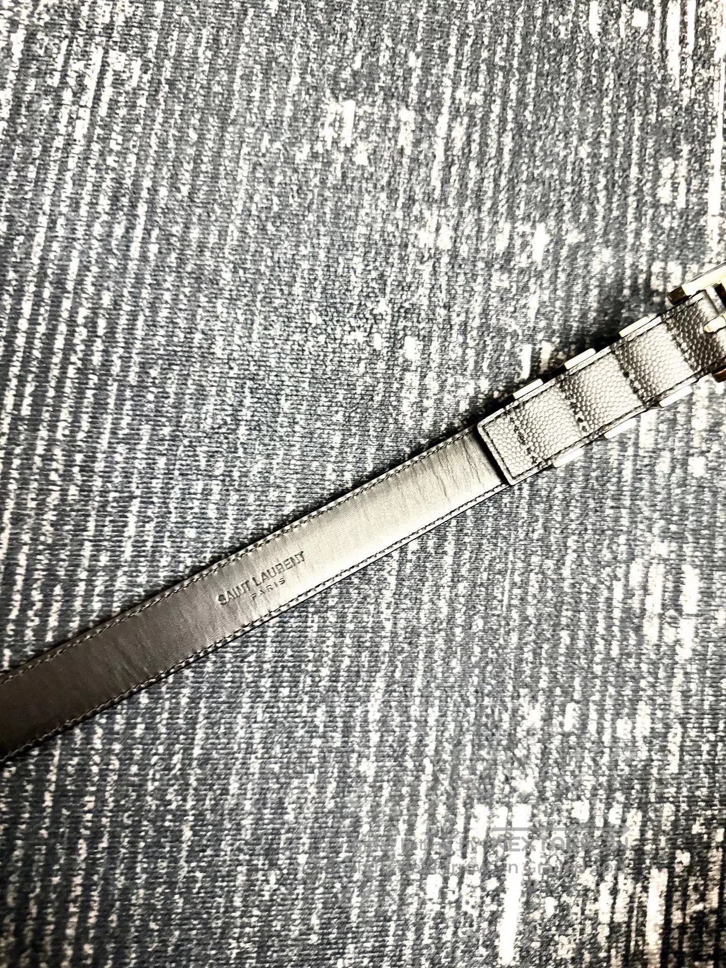 Saint Laurent Paris saint laurent black textured leather belt. Size ONE SIZE - 4 Thumbnail
