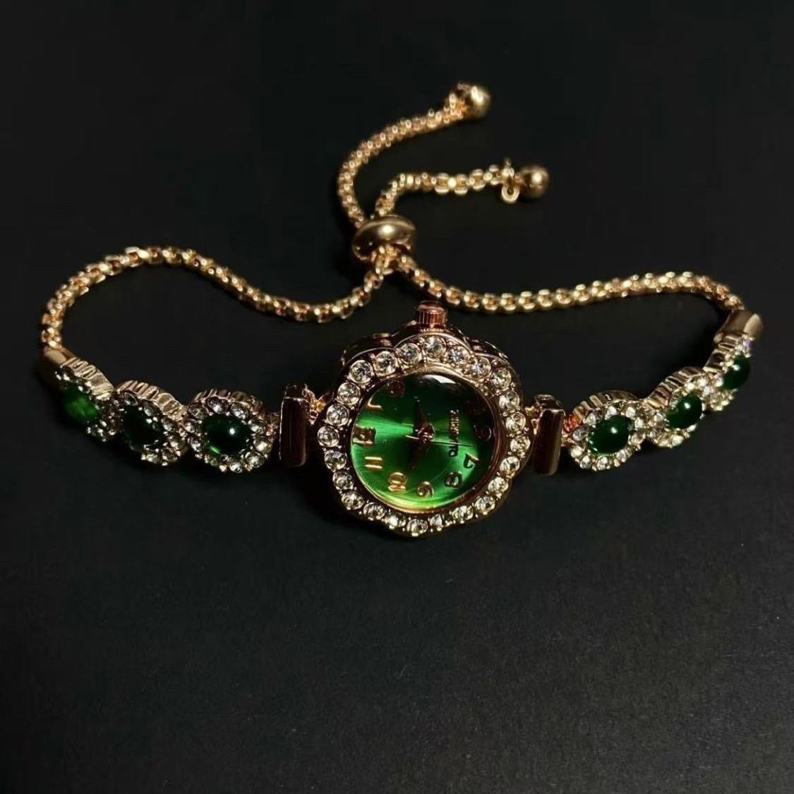 Other Vintage Babysbreath Bracelet Watch – Green Dial Size ONE SIZE - 3 Thumbnail