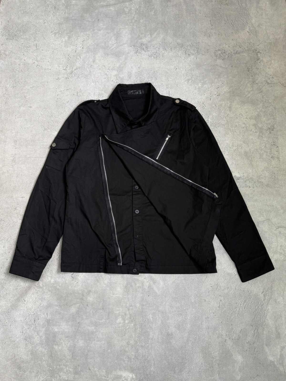 Japanese Brand Btm assymetrical bones back print jacket Size US M / EU 48-50 / 2 - 2 Thumbnail