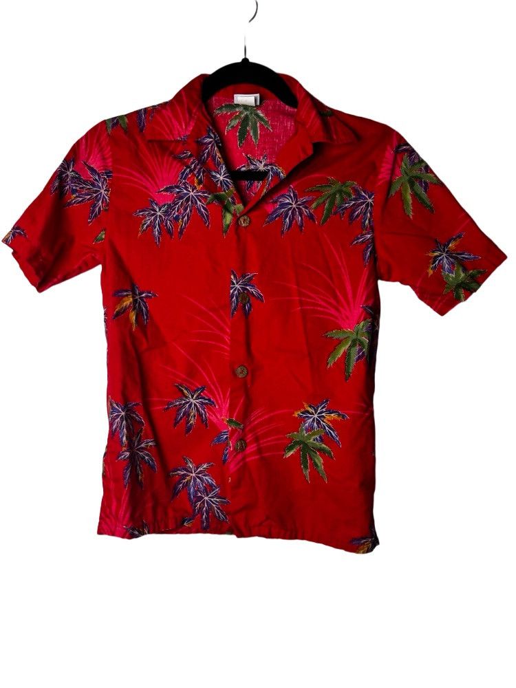Vintage Vintage Wave Hawaiian Palm Tree Print Short Sleeve Button Up Size XXS / US 00 / IT 34 - 10 Thumbnail