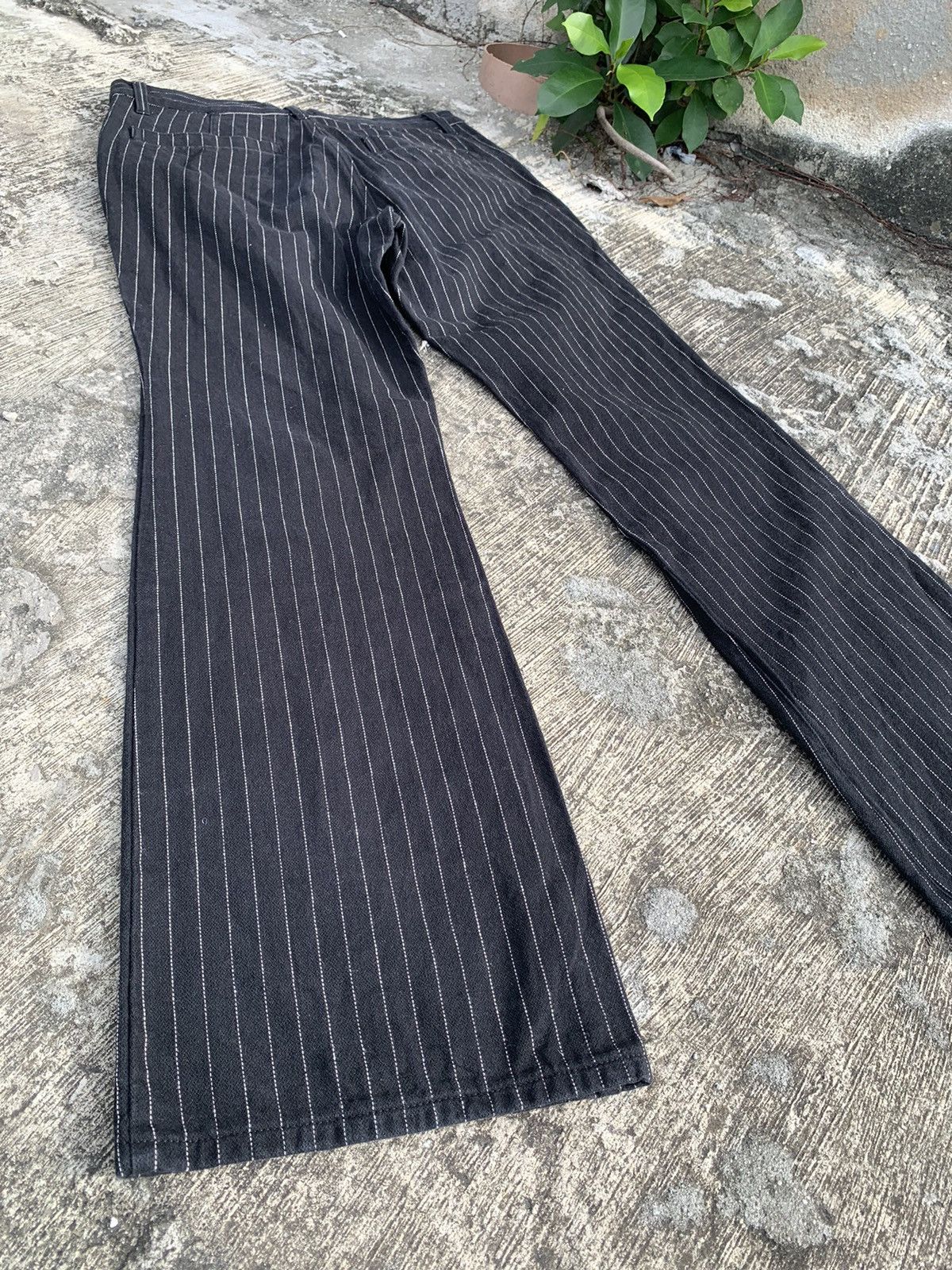 If Six Was Nine × Le Grande Bleu (L.G.B.) × Tornado Mart Flare Asm atelier sab men stripe bootcut jeans Size US 30 / EU 46 - 13 Thumbnail