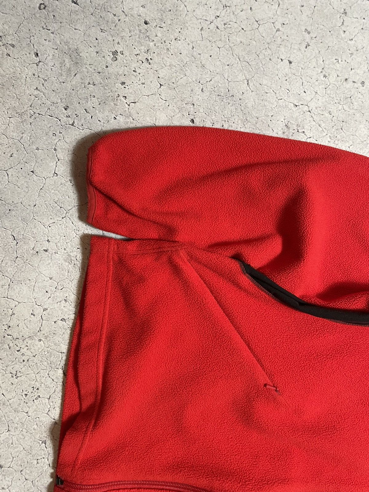 Nike × Vintage Vintage Fleece Jacket Full Zip Nike Drill Swoosh Y2K Size US L / EU 52-54 / 3 - 3 Thumbnail