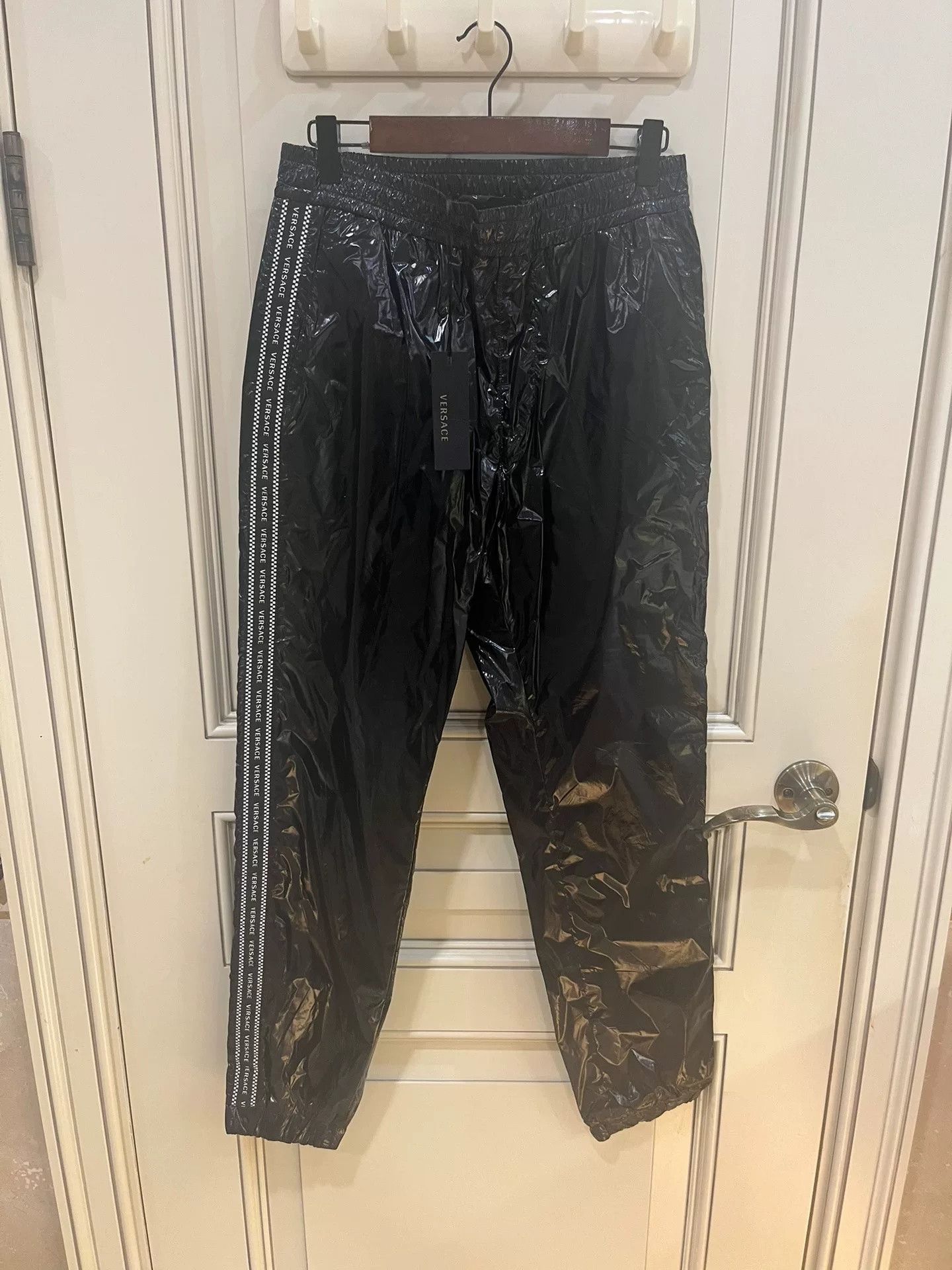 Versace Versace Black Reflective Sports Pants Size US 30 / EU 46 - 1 Thumbnail