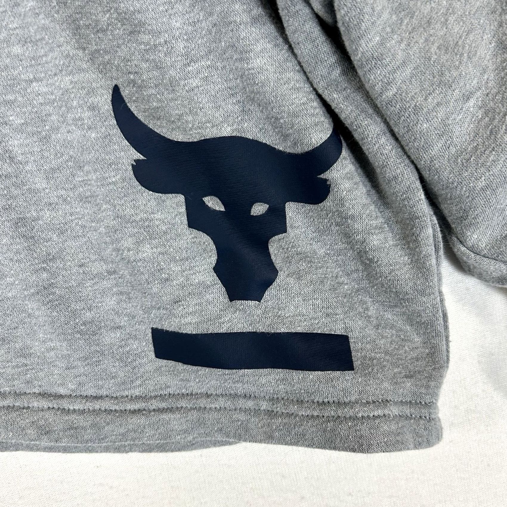 Under Armour Under Armour Project Rock Hoodie Womens S Gray Pullover Zipless Knit Logo Fringe Hooded Relaxed Pullover Sweatshirt Outdoor Sports Size S / US 4 / IT 40 - 3 Thumbnail